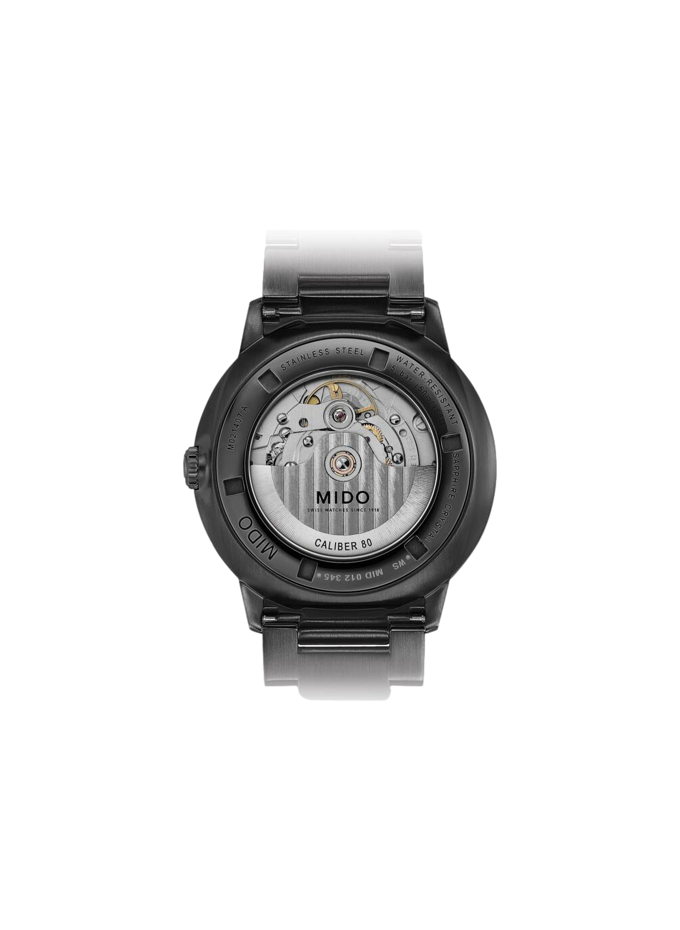 Montre Commander Gradient en acier inoxydable MIDO Noir