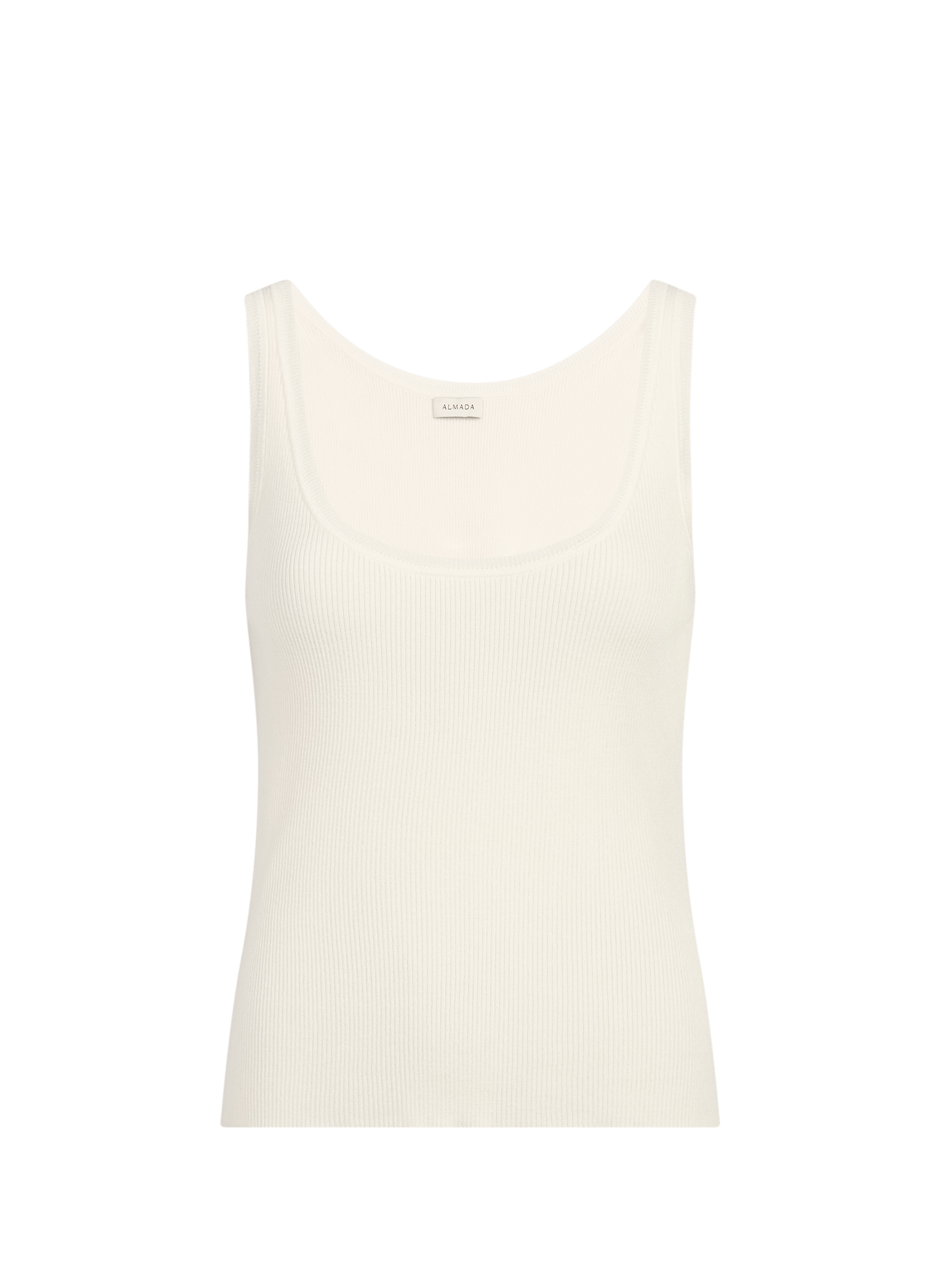Indy tank top in silk, wool, and cashmere ALMADA Beige