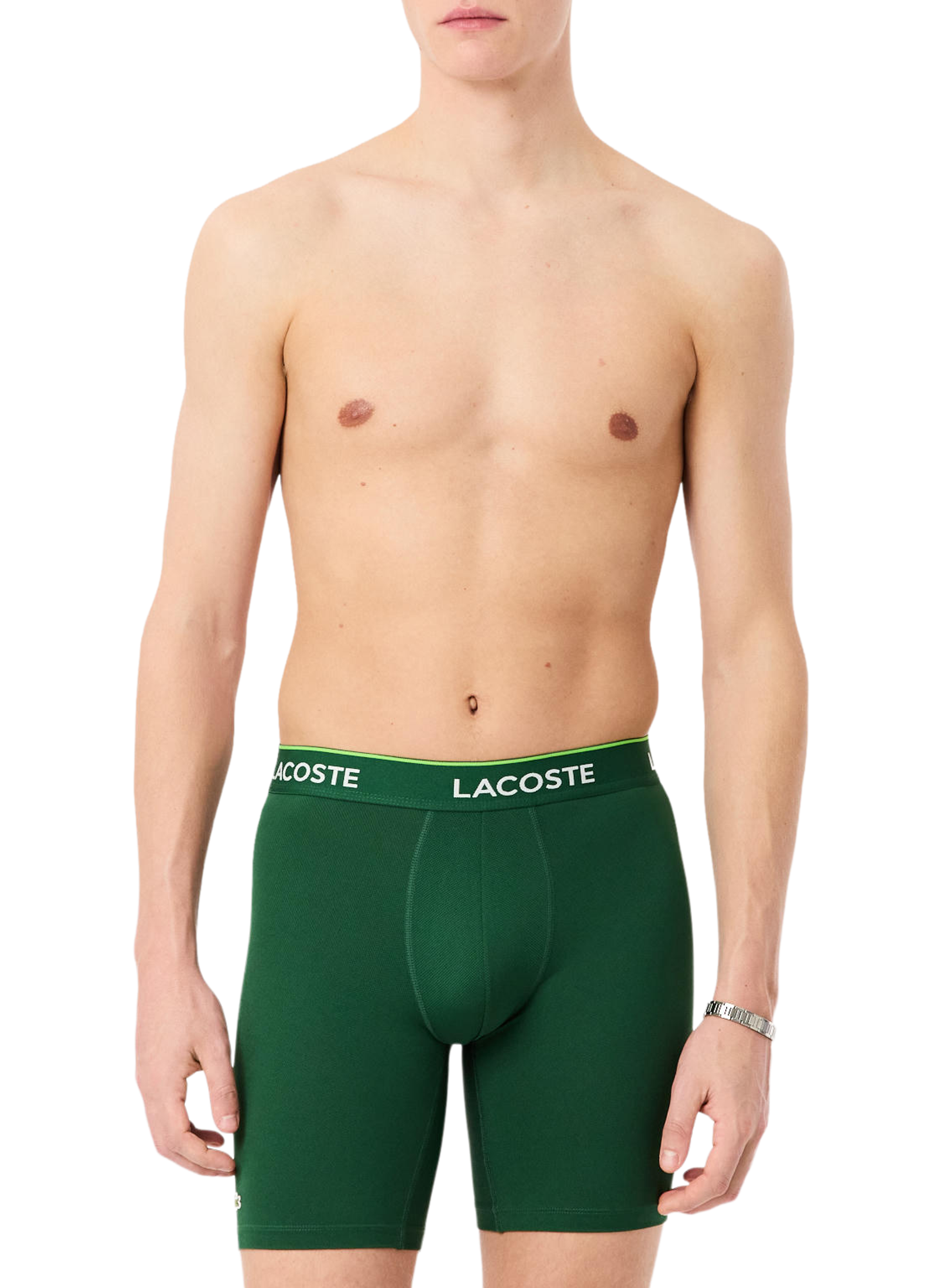 Lot de 3 boxers longs à ceinture logotypée LACOSTE Multicolore