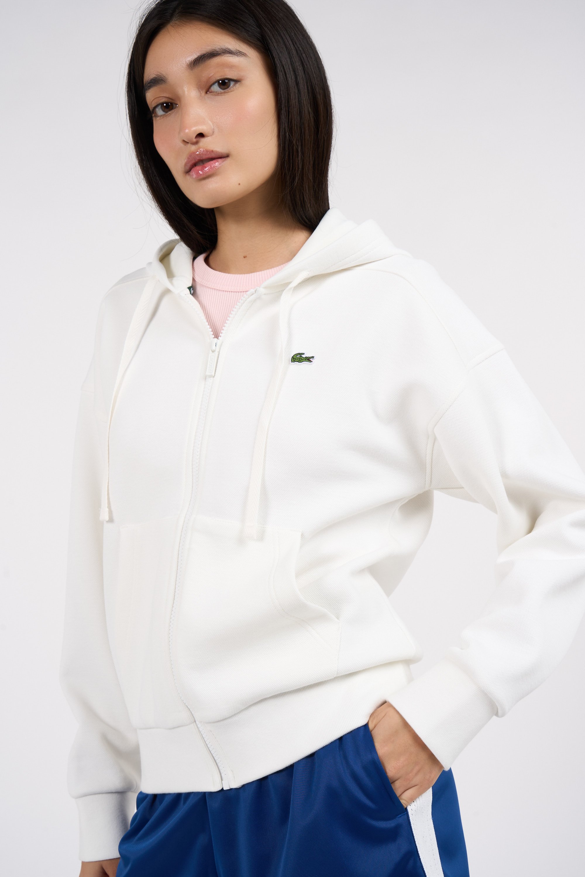 Hoodie zippé LACOSTE Beige