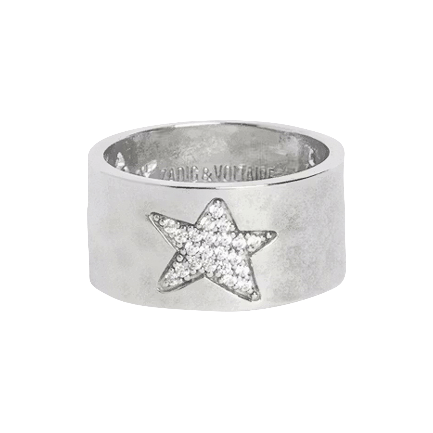 Bague martelée avec étoiles rock star ZADIG&VOLTAIRE Argent