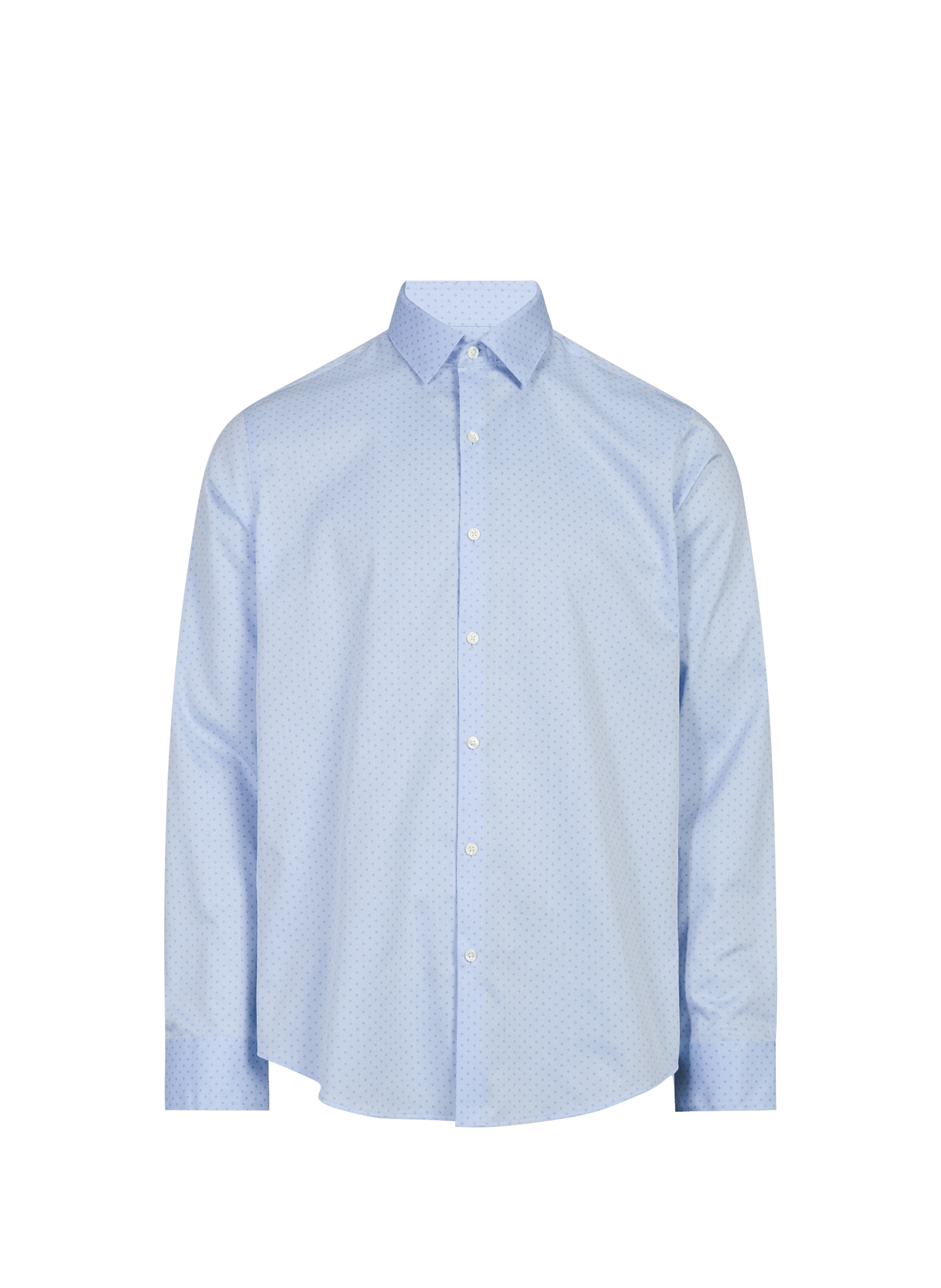 Camicia a motivo in misto cotone CALVIN KLEIN Blu