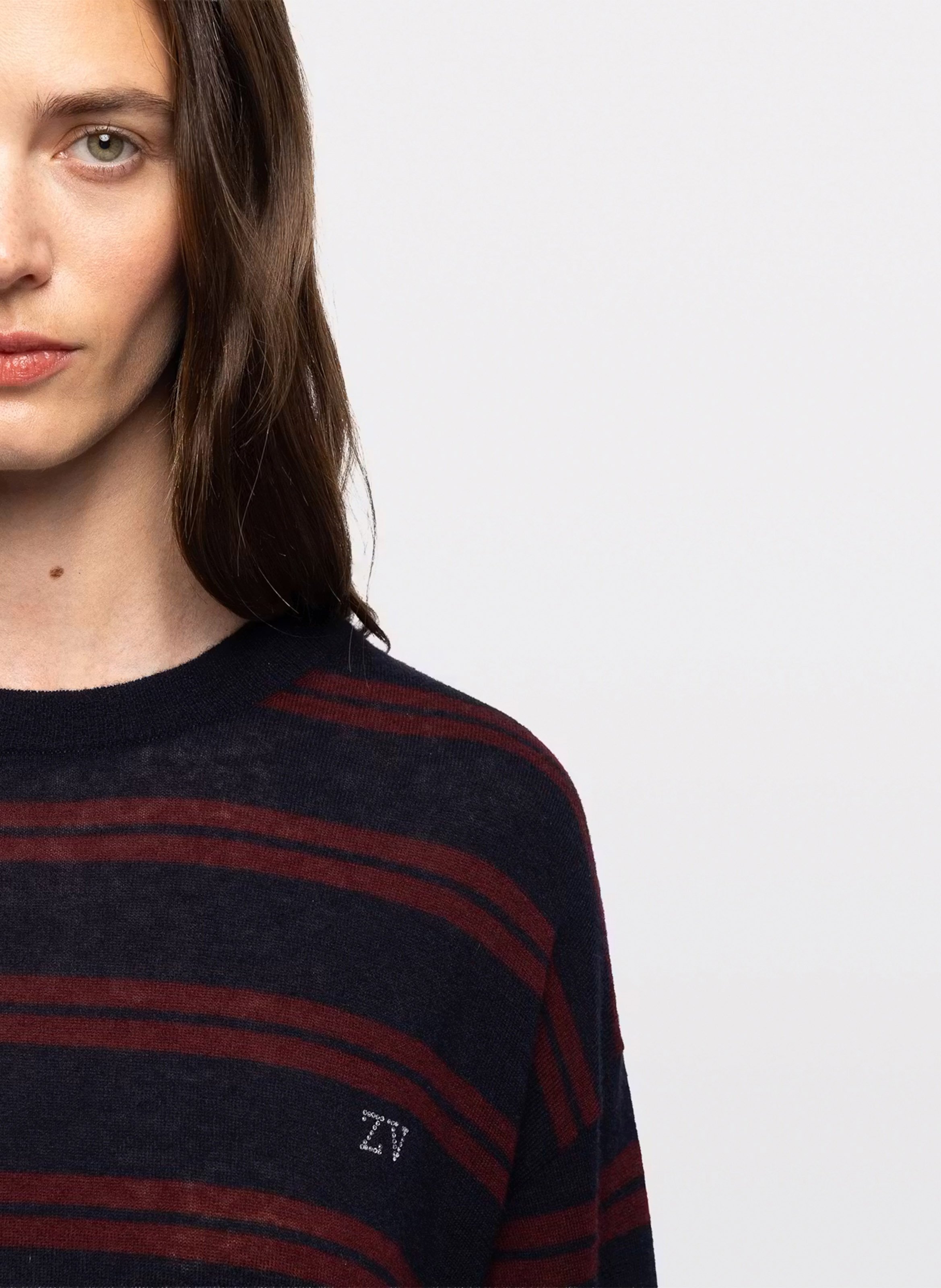 Rechte ronde hals trui van kasjmier Swapy. ZADIG&VOLTAIRE Blauw