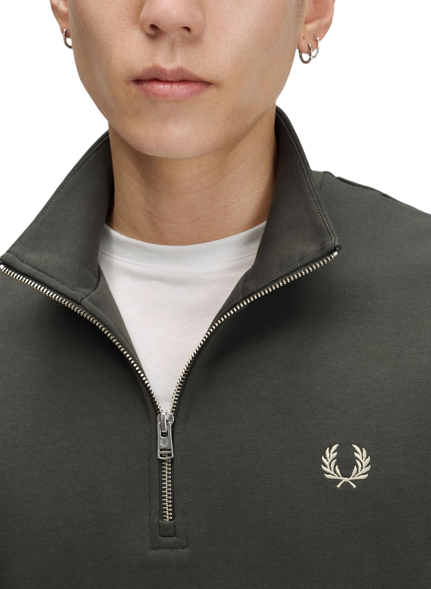 Baumwoll-Sweatshirt FRED PERRY Grun