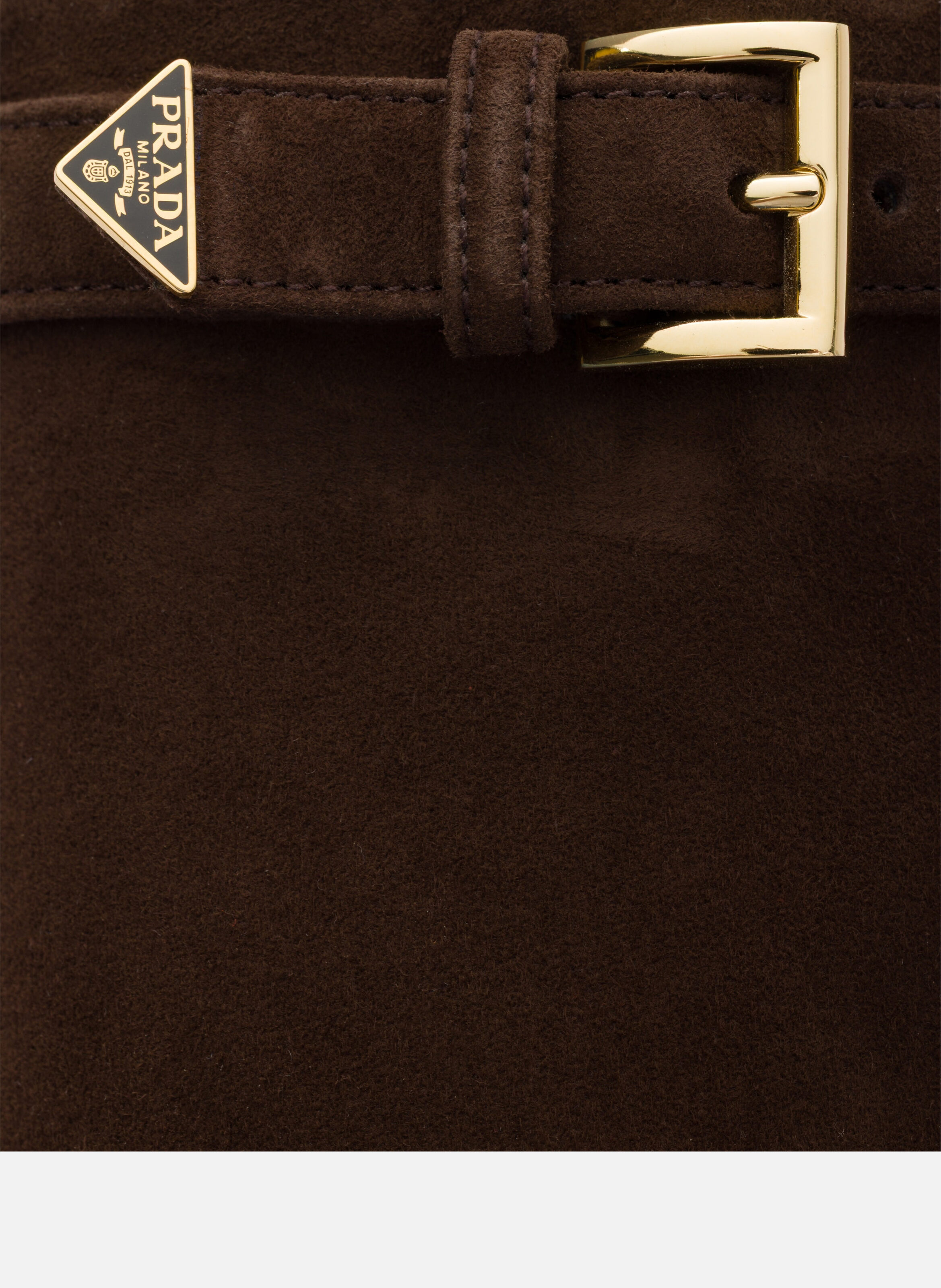 Bottes en veau velours PRADA Marron