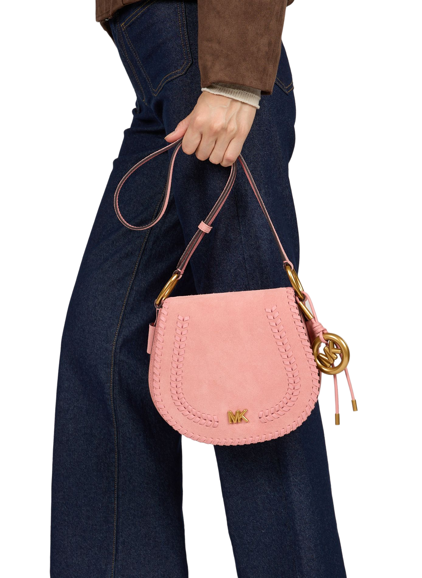 Sacoche Josie M en daim MICHAEL KORS Rose