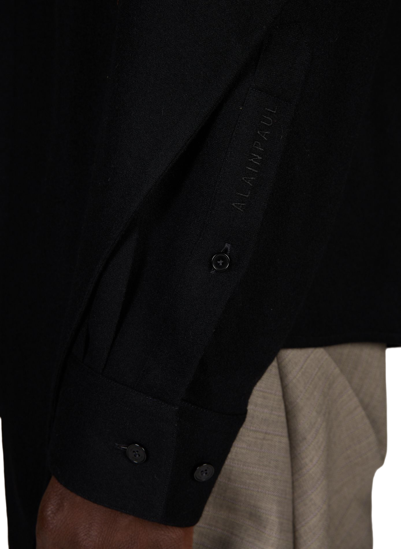 Wool blouse with lavallière collar ALAINPAUL Black