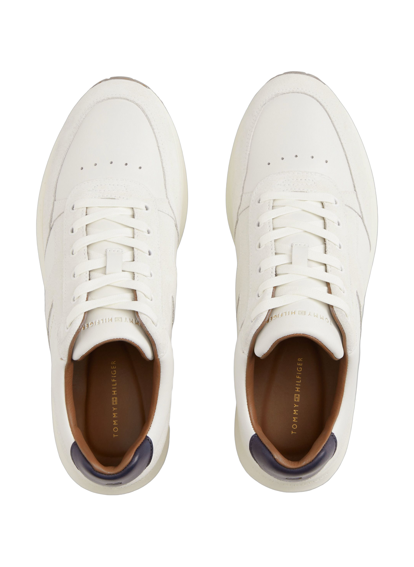 Leather lace-up sneakers | White TOMMY HILFIGER Men