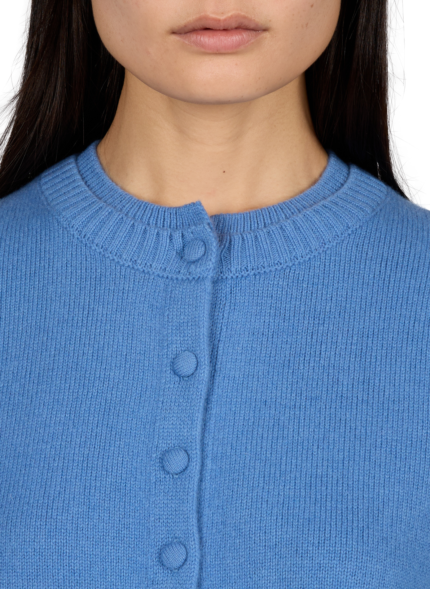 Straight wool cardigan SUNCOO Blue