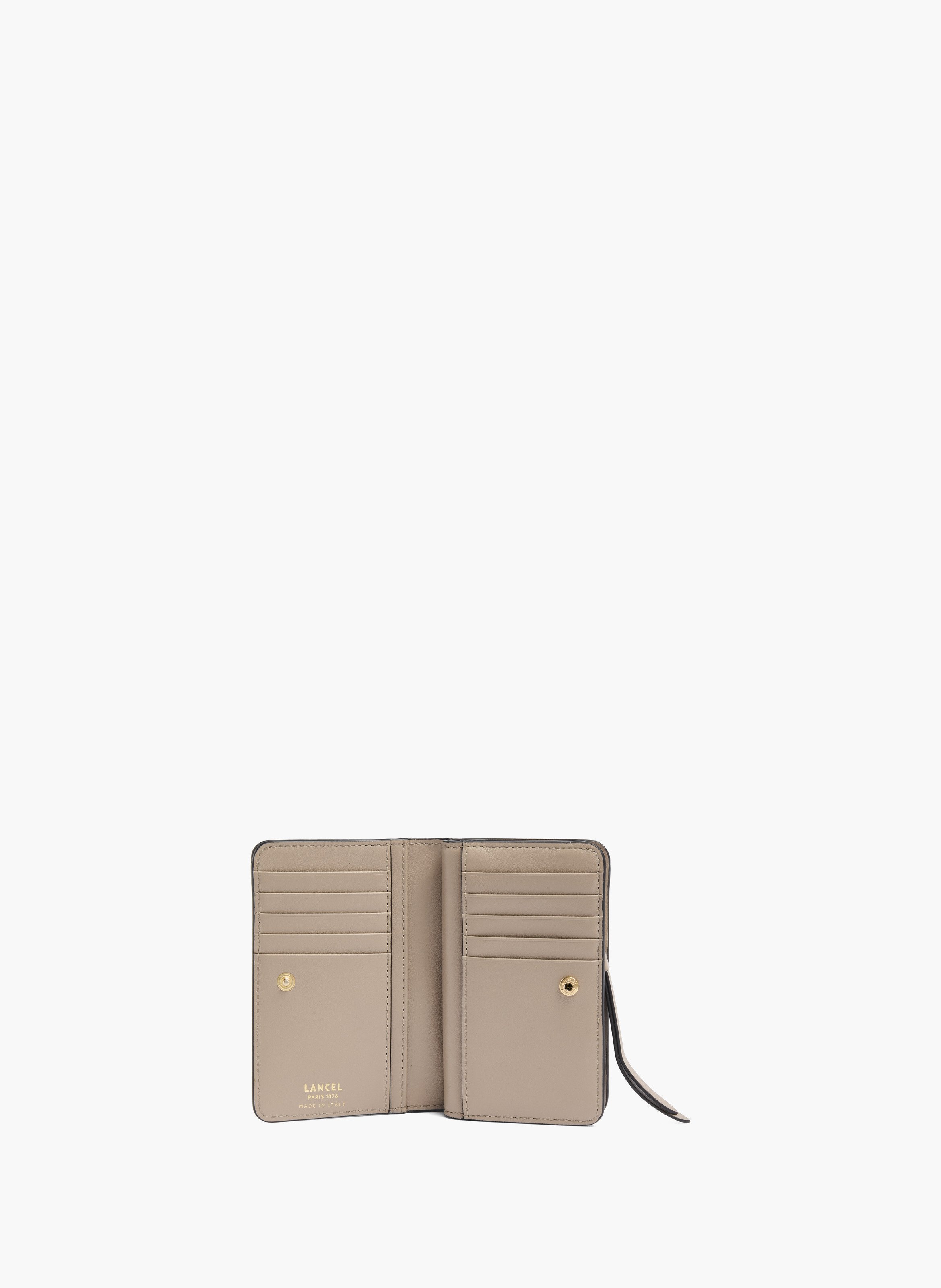 Portefeuille compact origami de lancel en cuir de vachette lisse LANCEL Gris