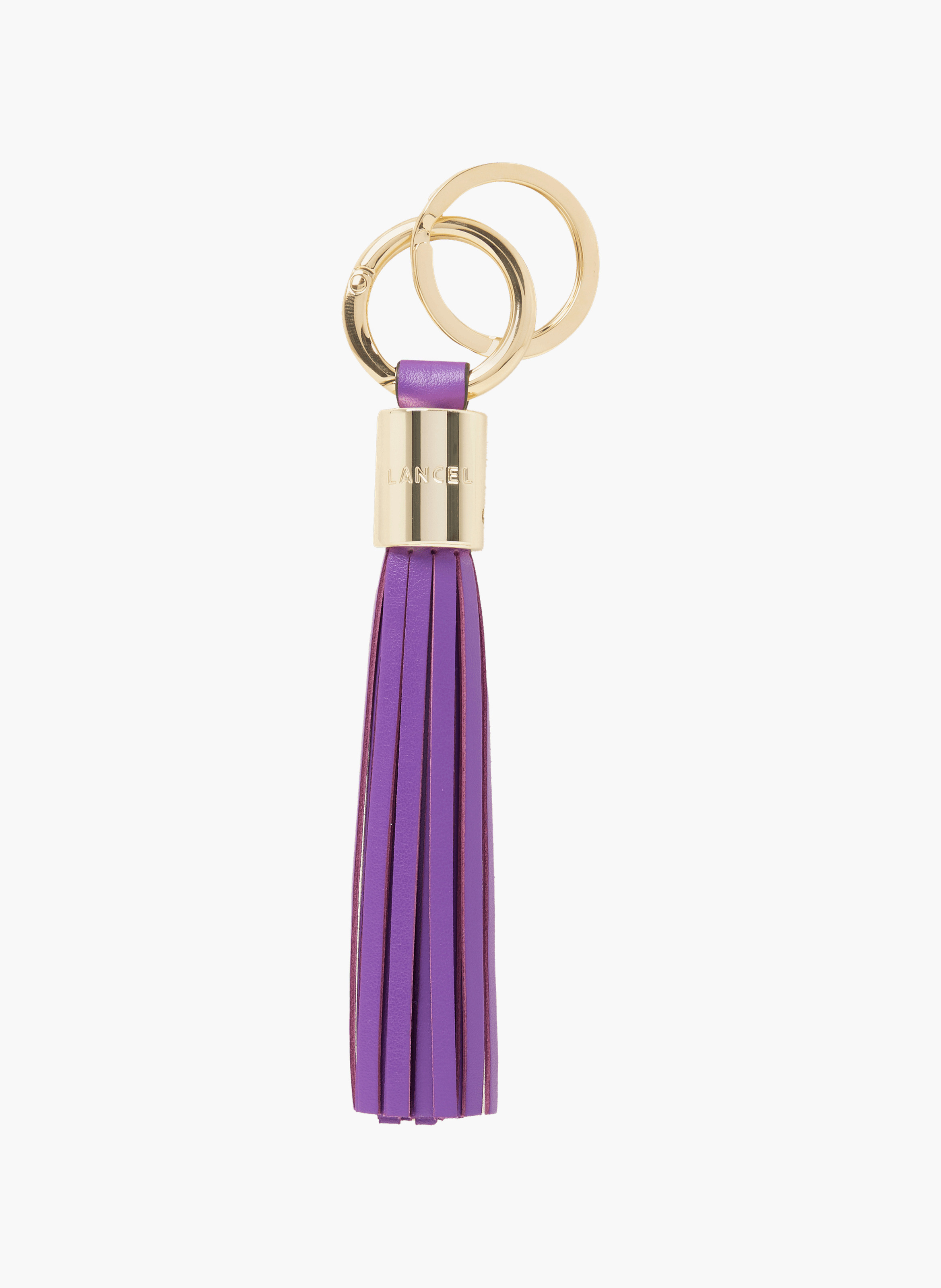 Porte-clés pompon l premier flirt de lancel en cuir LANCEL Violet