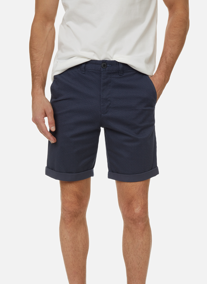 Printed slim-fit cotton and recycled cotton shorts SELECTED