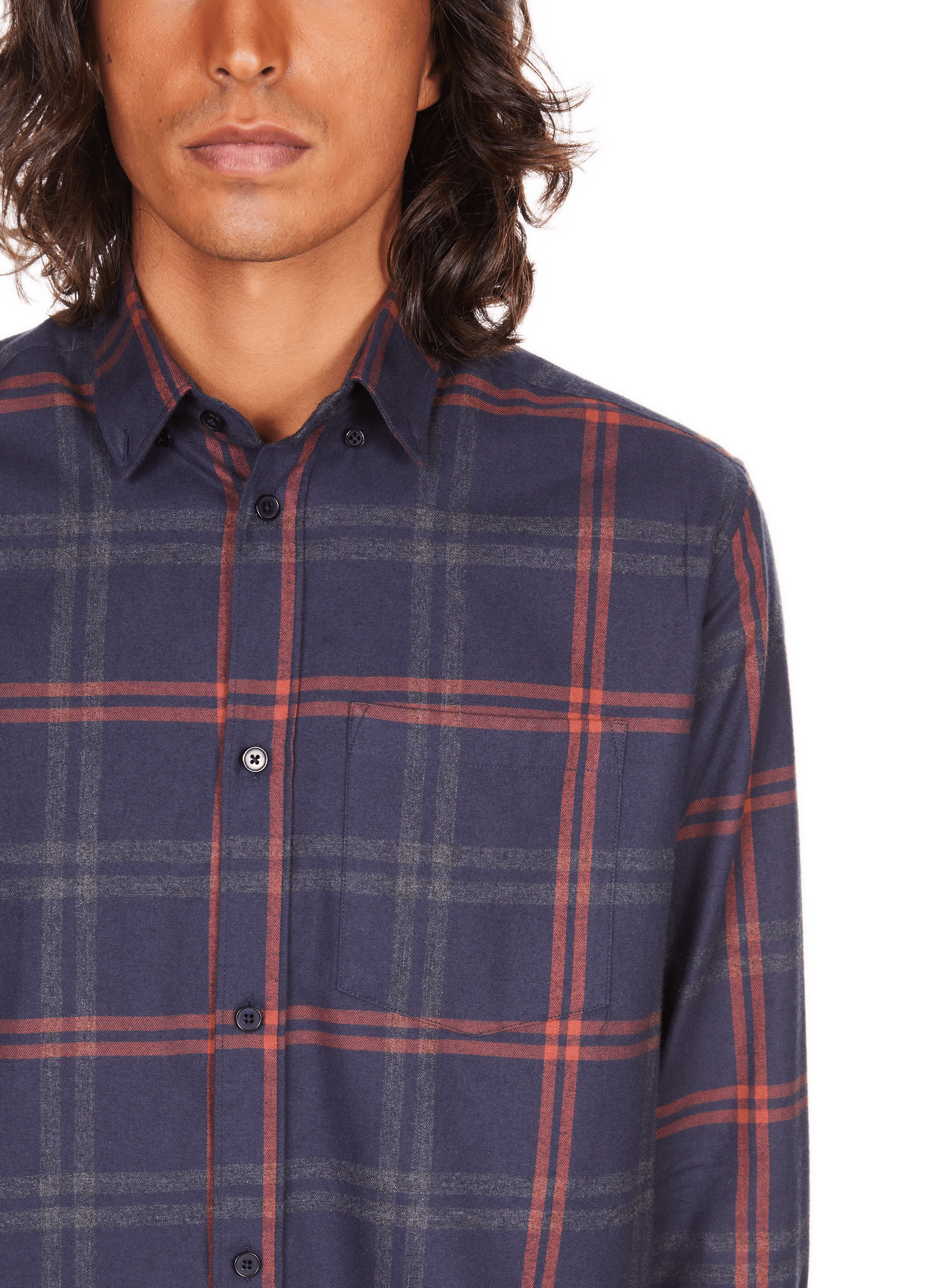 Chemise à carreaux  AU PRINTEMPS PARIS Bleu