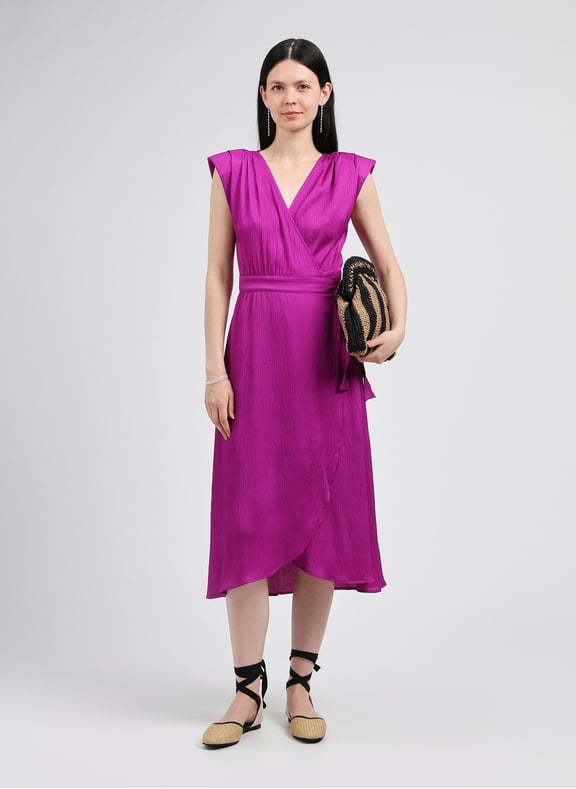 Wrap dress Cesaria Purple by SUNCOO SUNCOO Wrap dress Cesaria Purple