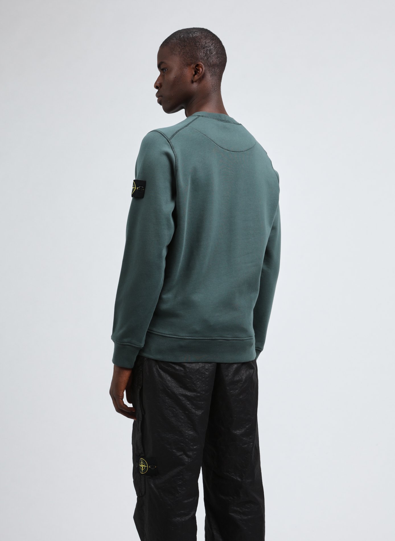 Pull en coton STONE ISLAND Vert