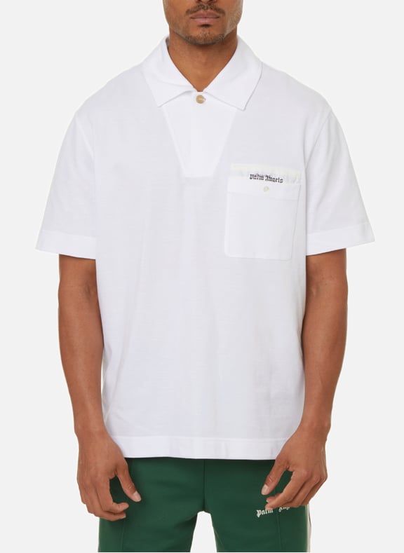 Polo en coton Blanc by PALM ANGELS PALM ANGELS Polo en coton Blanc
