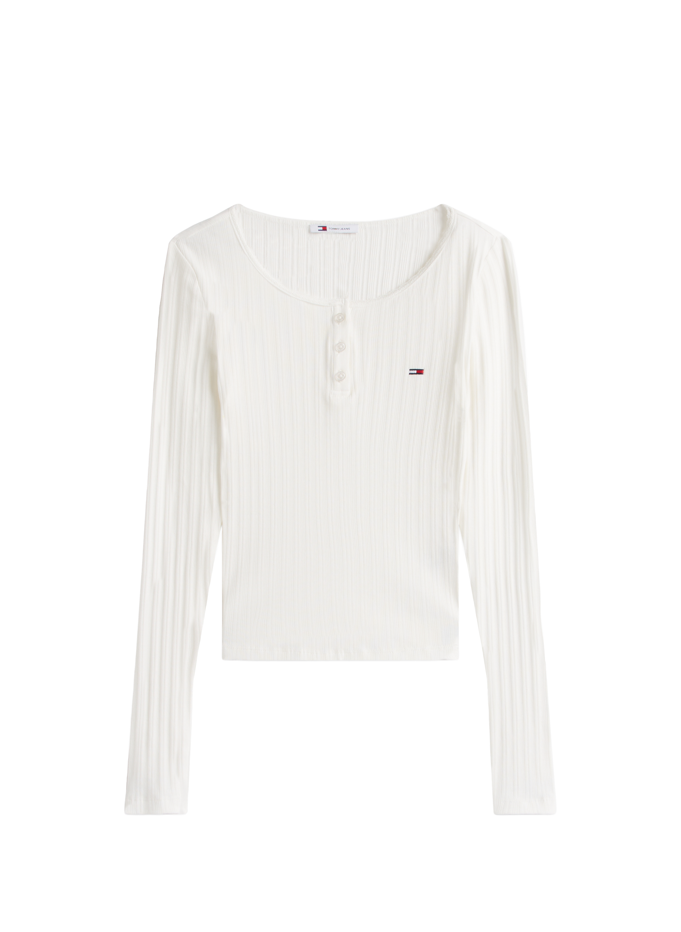 T-shirt cintré à logo TOMMY HILFIGER Blanc