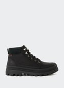 Mid-high leather wedge shoes PALLATROOPER CUFF2 Black