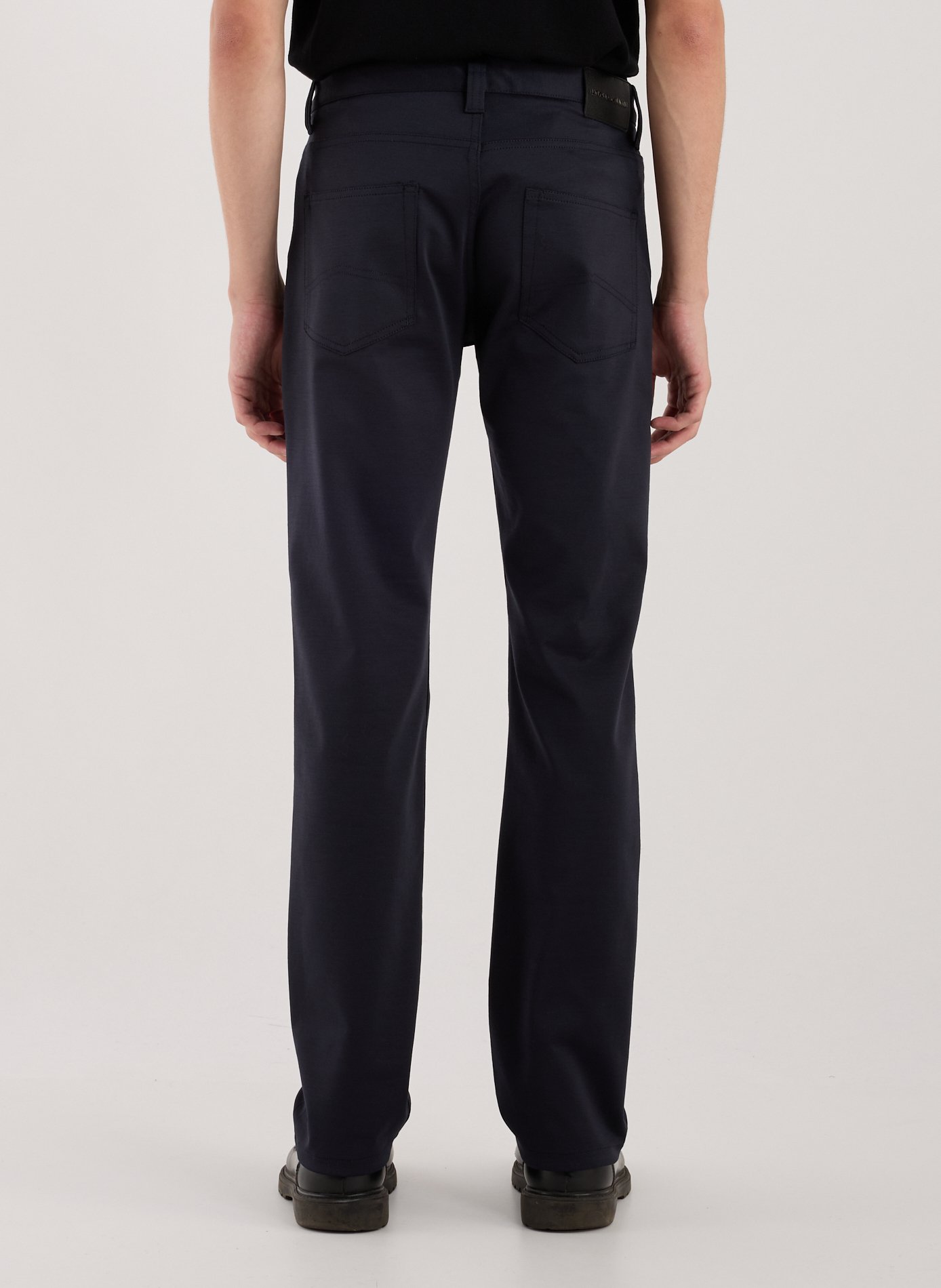 Slim wool-blend pants EMPORIO ARMANI Blue