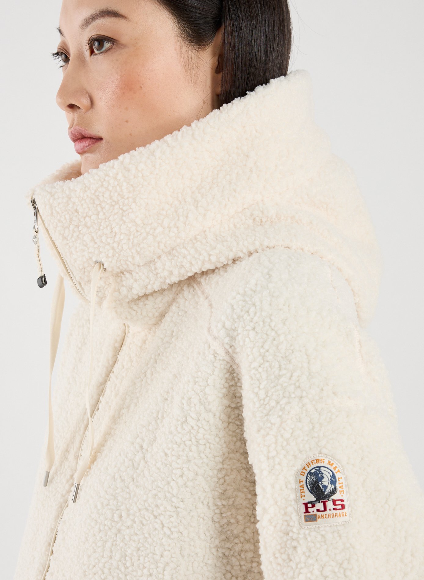 Zip-up fleece hoodie PARAJUMPERS Beige