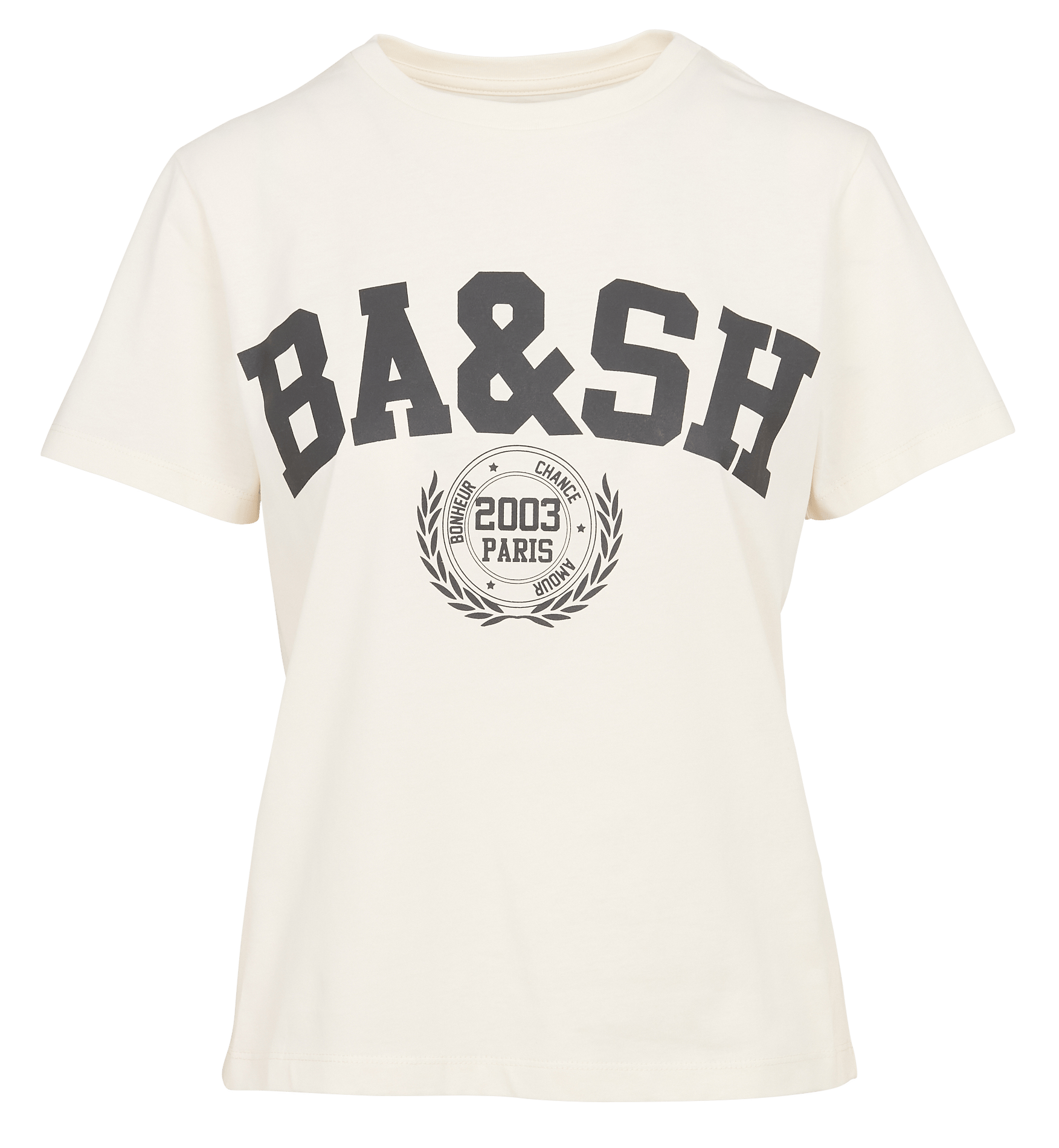 Tee-shirt col rond en coton ioni BA&SH Beige