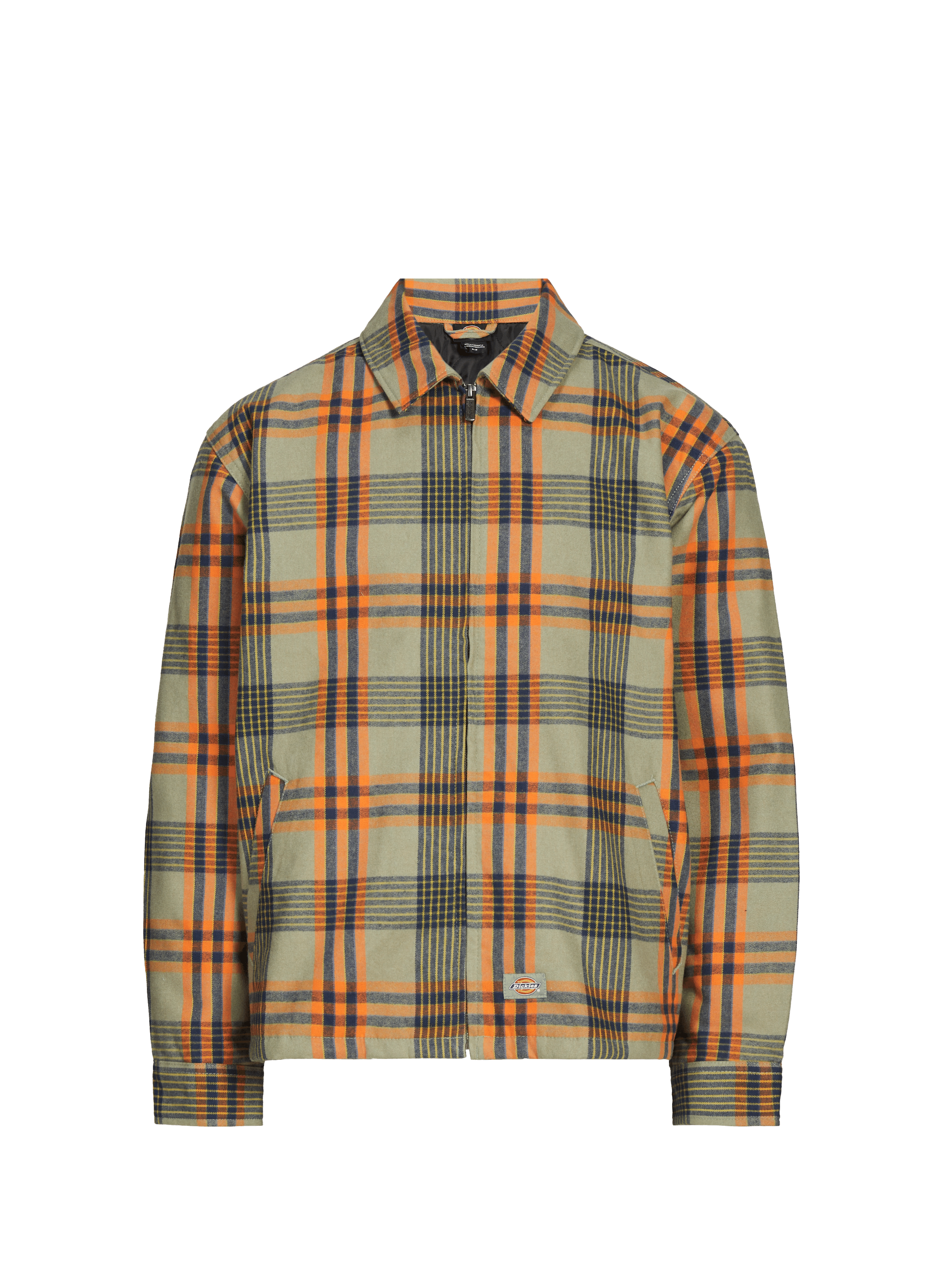 Jacket with classic collar in blended cotton DICKIES Green
