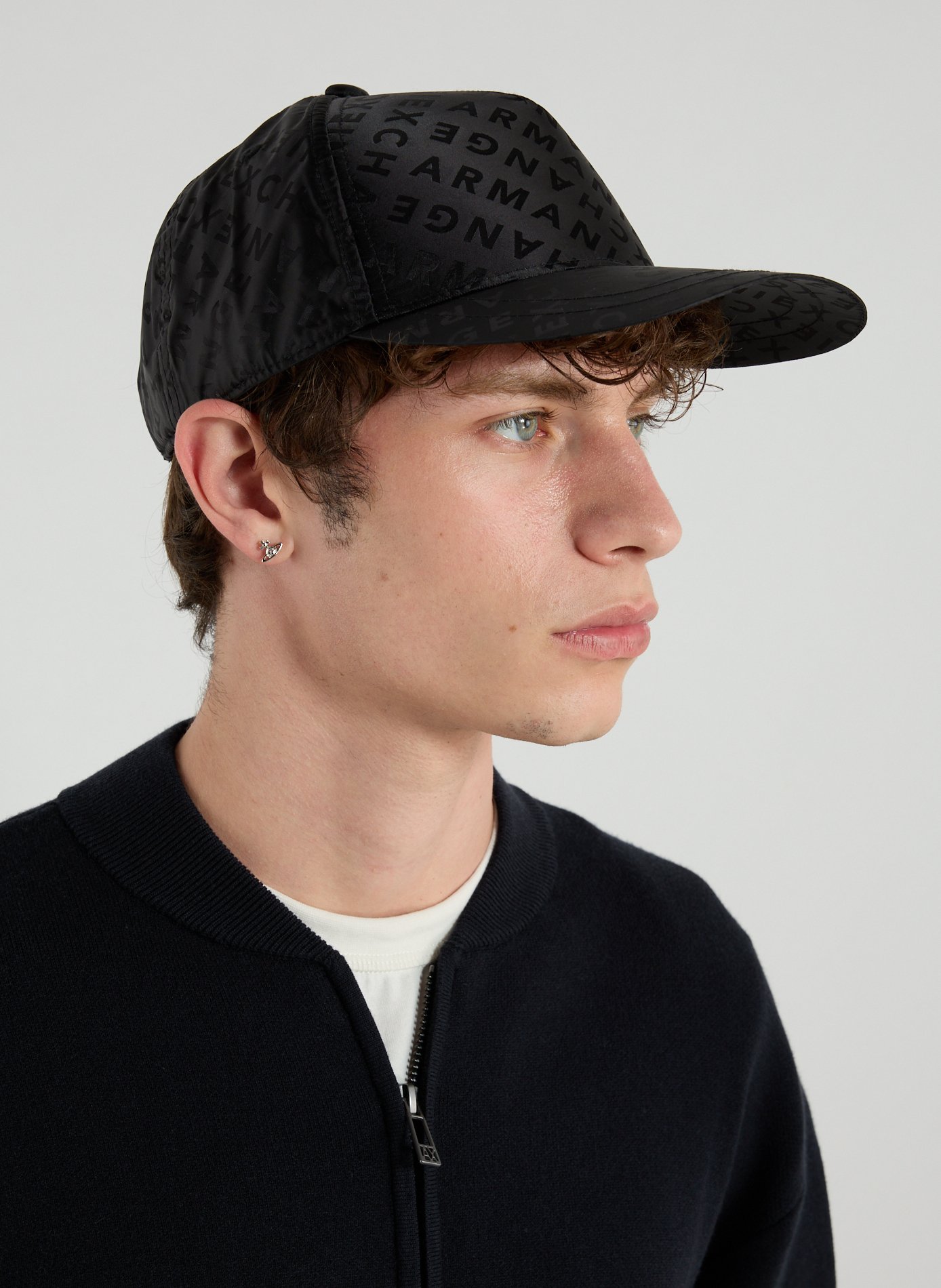 Curved visor cap ARMANI EXCHANGE Black