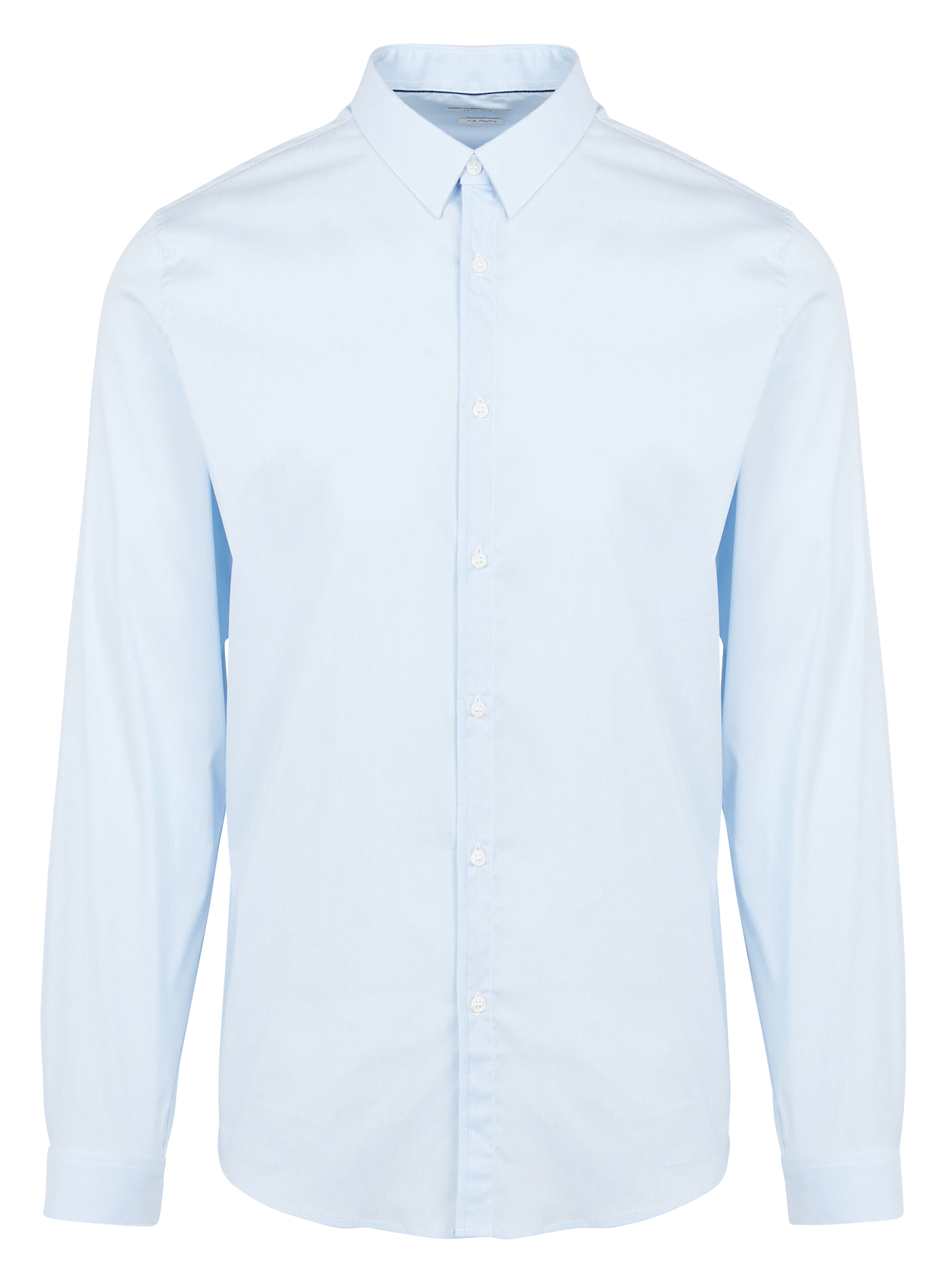 Chemise col classique slim-fit en coton mélangé IKKS Bleu