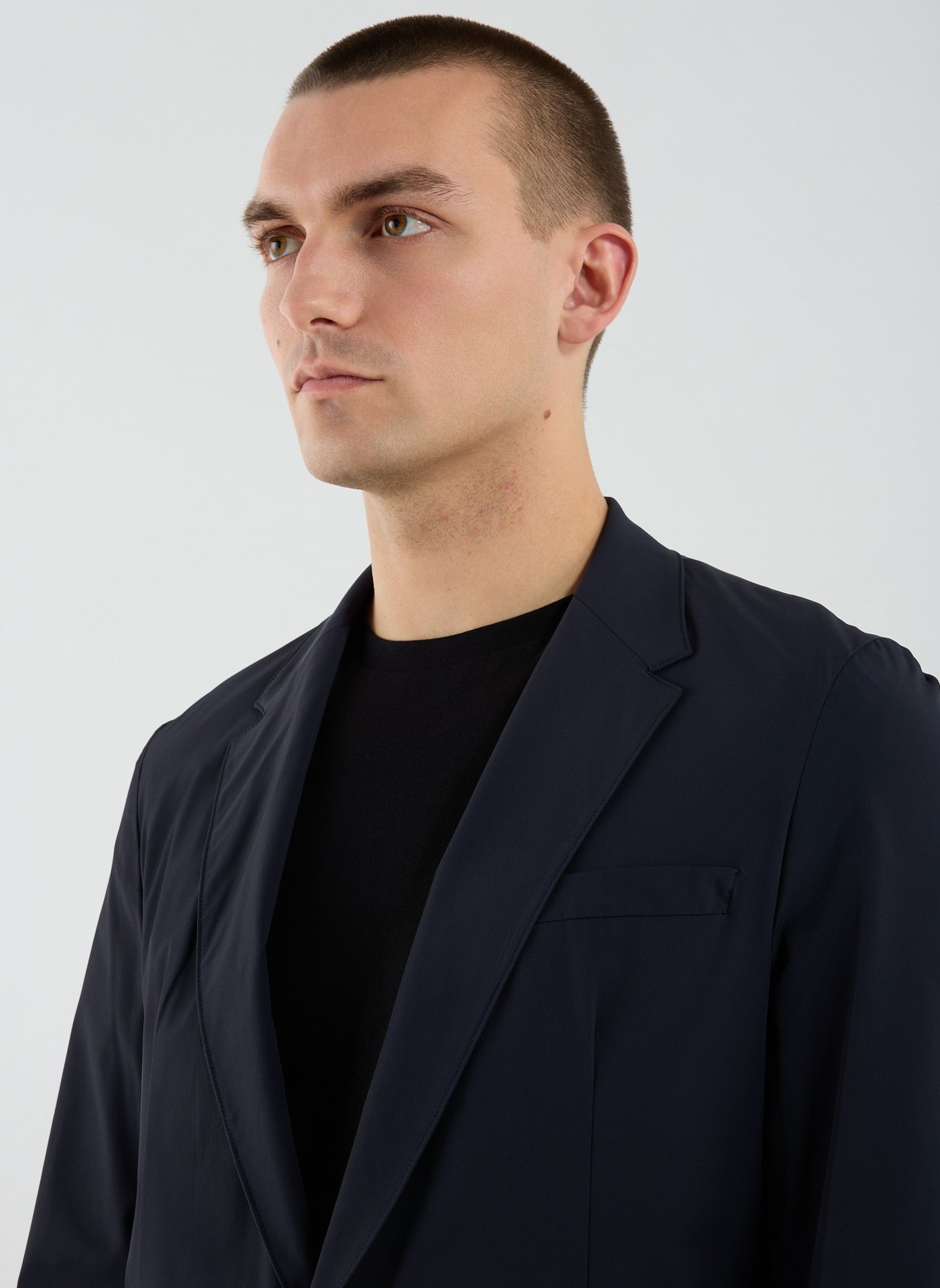 Blazer Hylon uni  AU PRINTEMPS PARIS Bleu