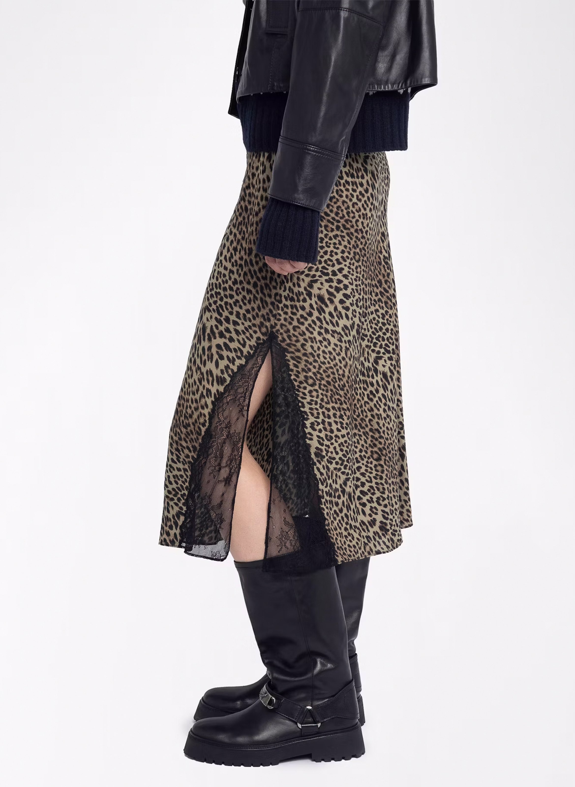 Jupe midi imprimée jayla ZADIG&VOLTAIRE Vert