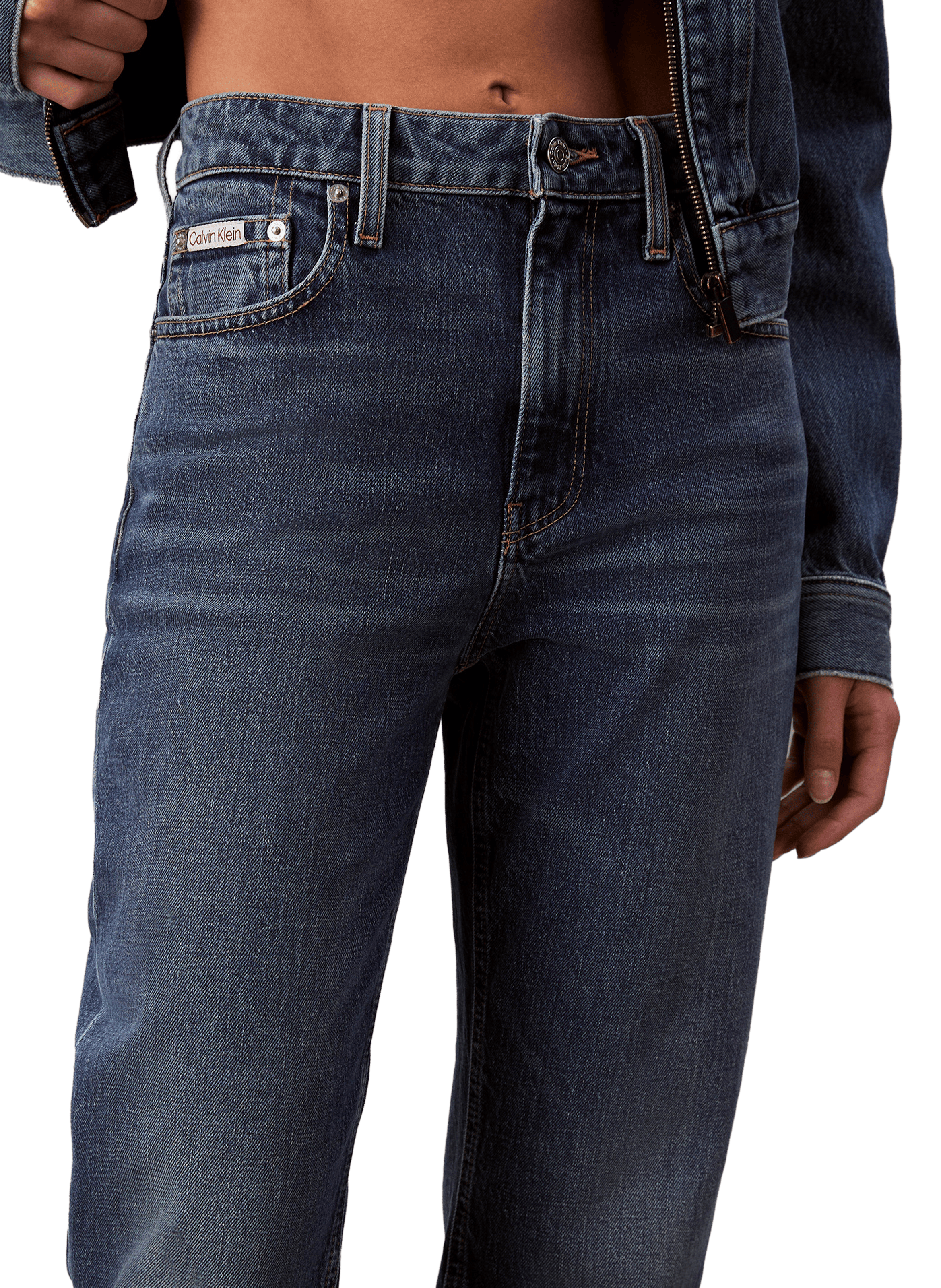 Jean droit taille haute CALVIN KLEIN Bleu