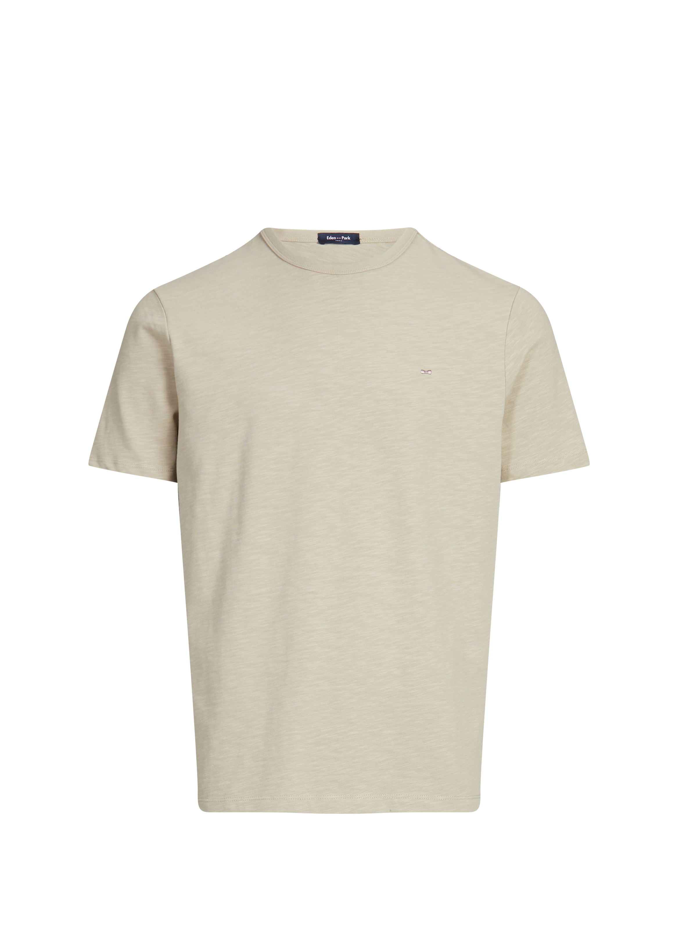 T-shirt à col rond en coton EDEN PARK Beige