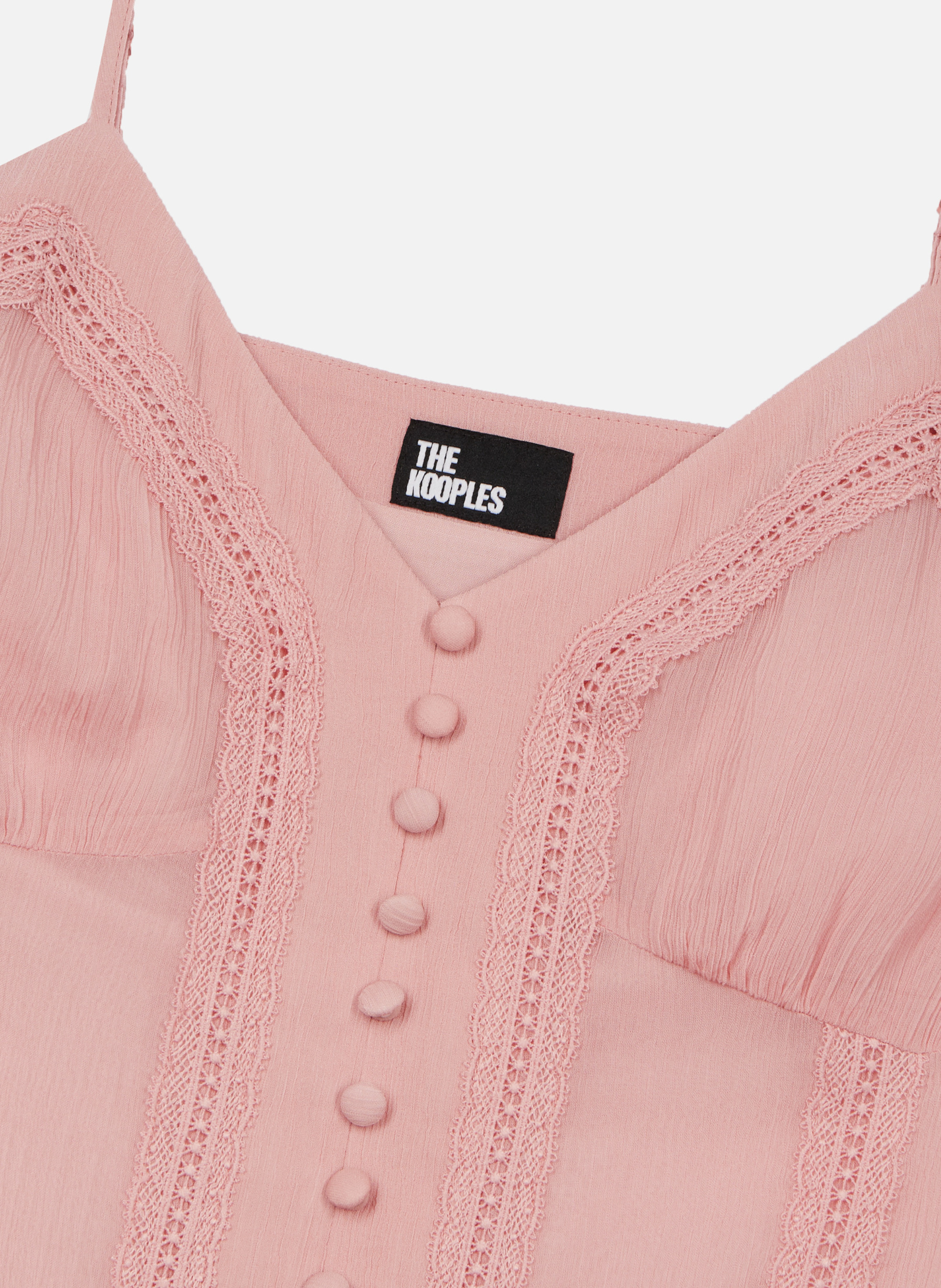 Caraco avec détails dentelle THE KOOPLES Rose