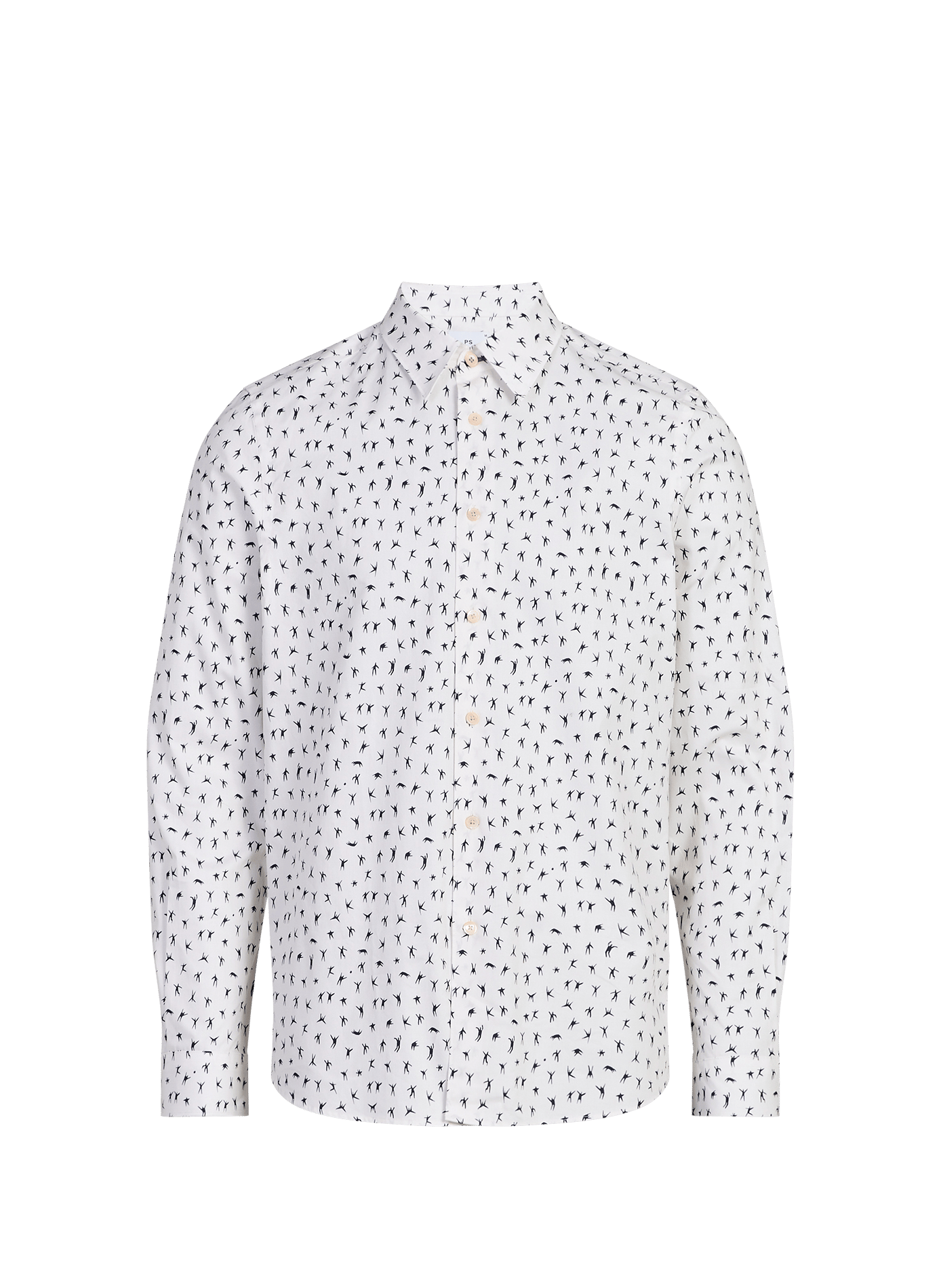 Chemise droite boutonnée à motif PAUL SMITH Blanc