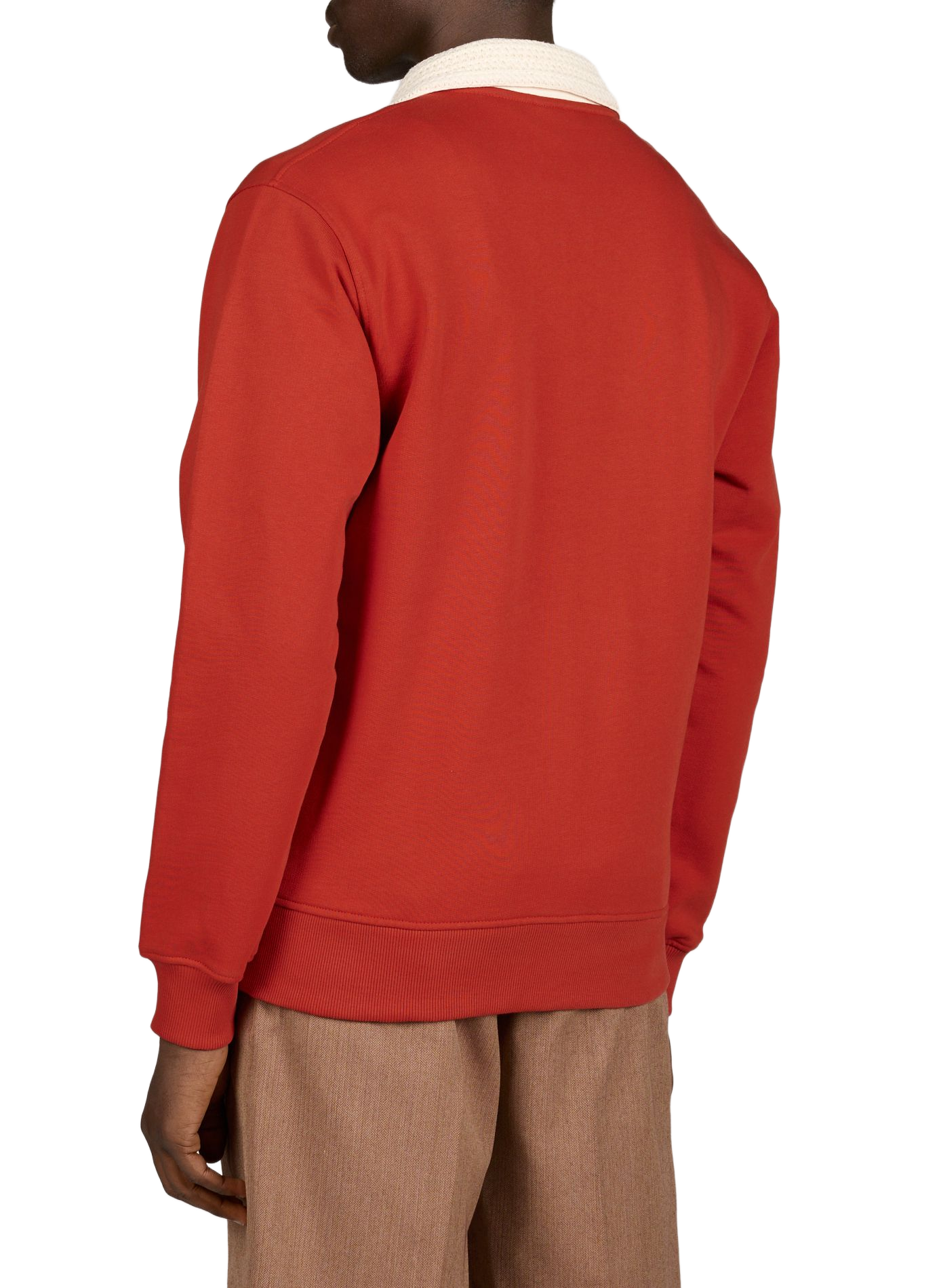 Polo col en maille à logo en coton  DROLE DE MONSIEUR Rouge