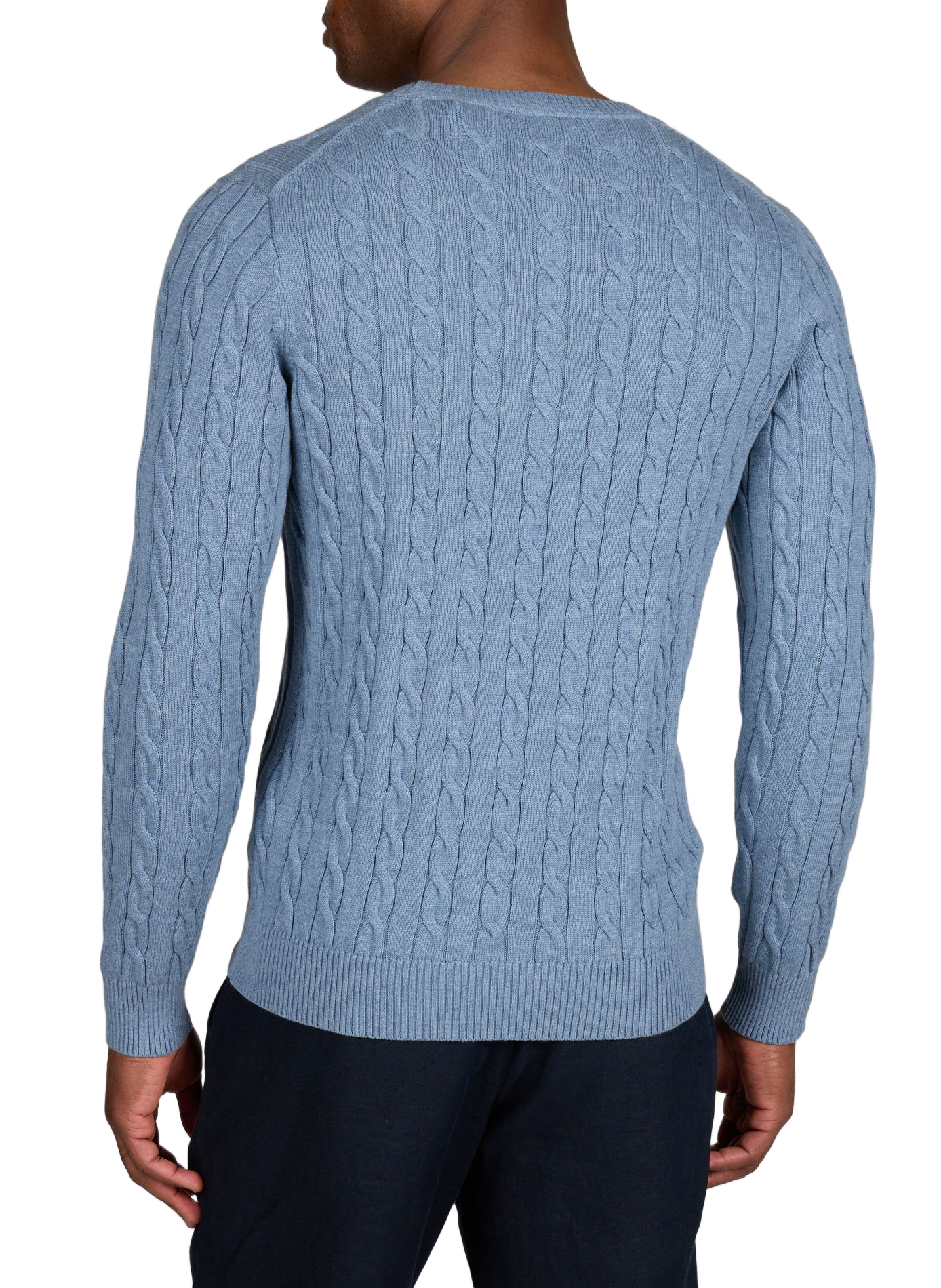Pull en maille torsadée en coton GANT Bleu
