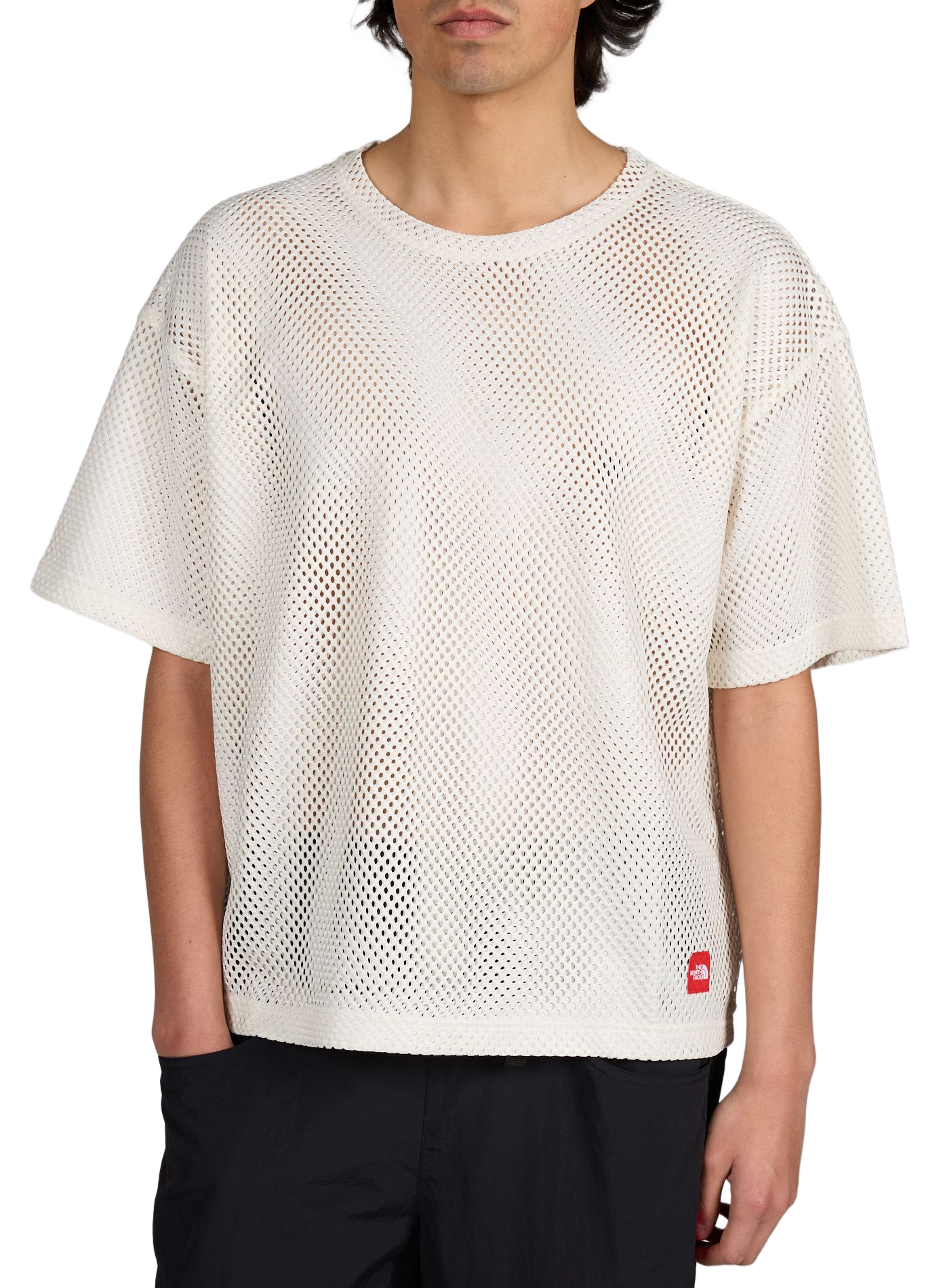 T-shirt with logo and cut-out patch THE NORTH FACE Beige