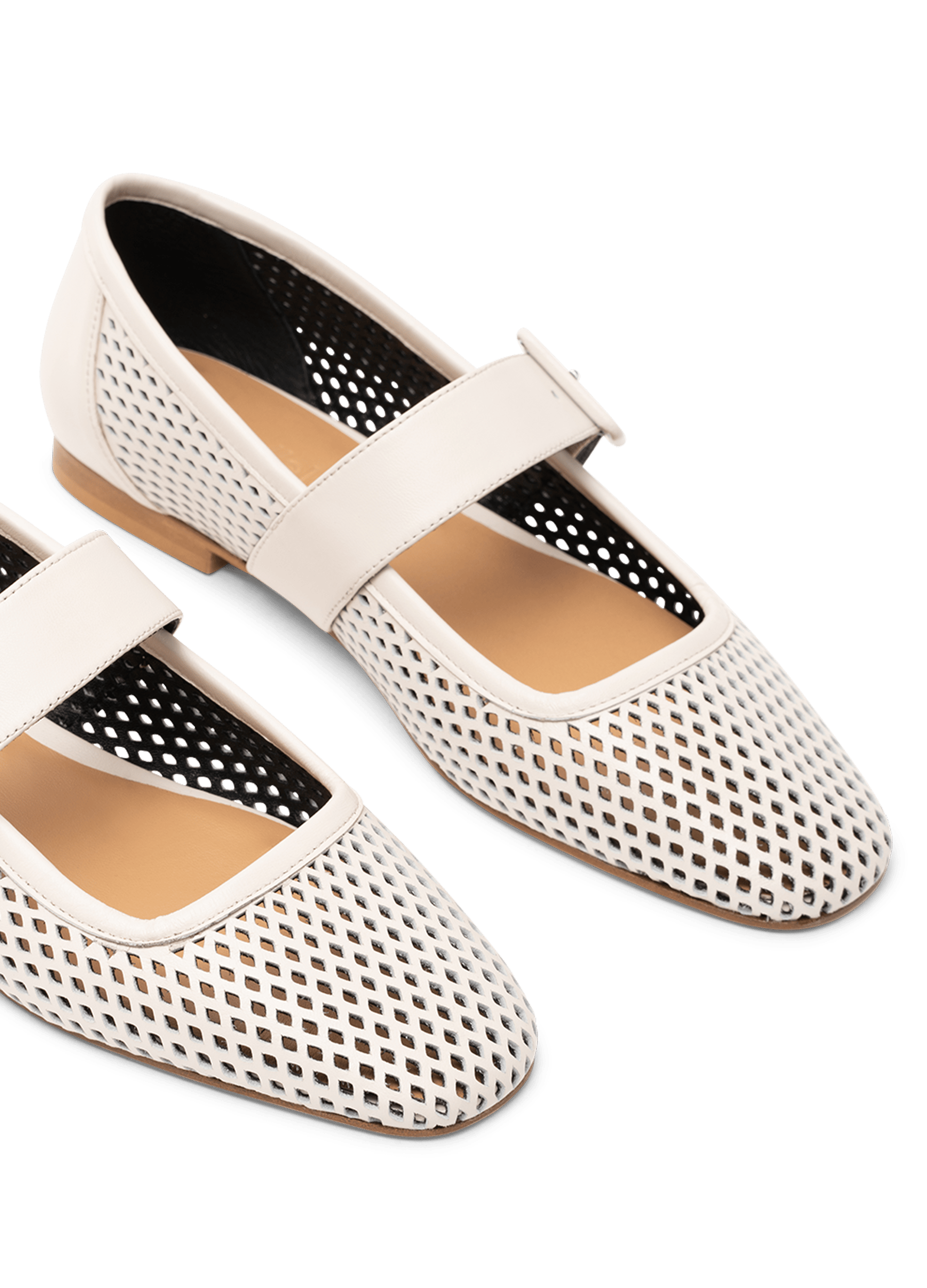 Ballerines moka en nappa perfo PARALLELE Doré