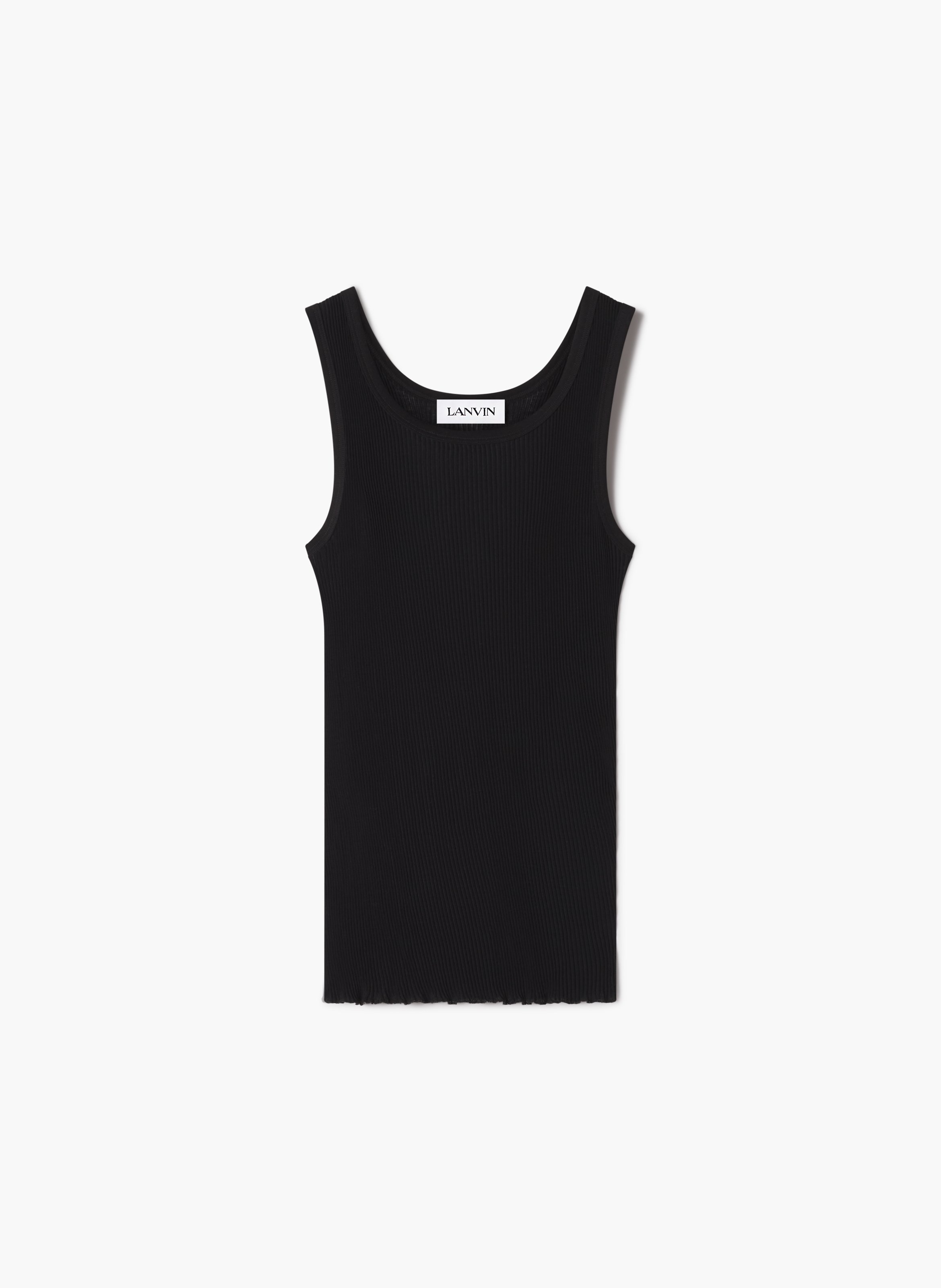 Débardeur en jersey plissé LANVIN Noir