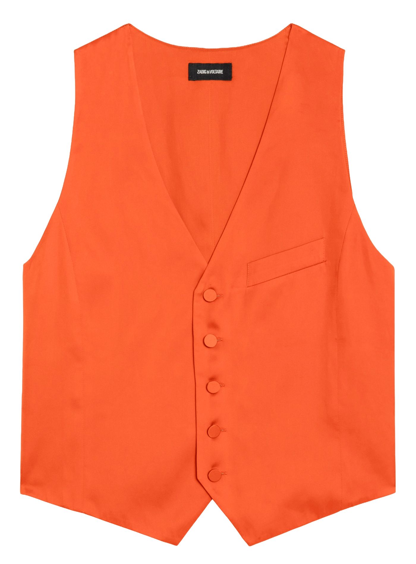 Gilet de costume col v en satin emaux ZADIG&VOLTAIRE Orange