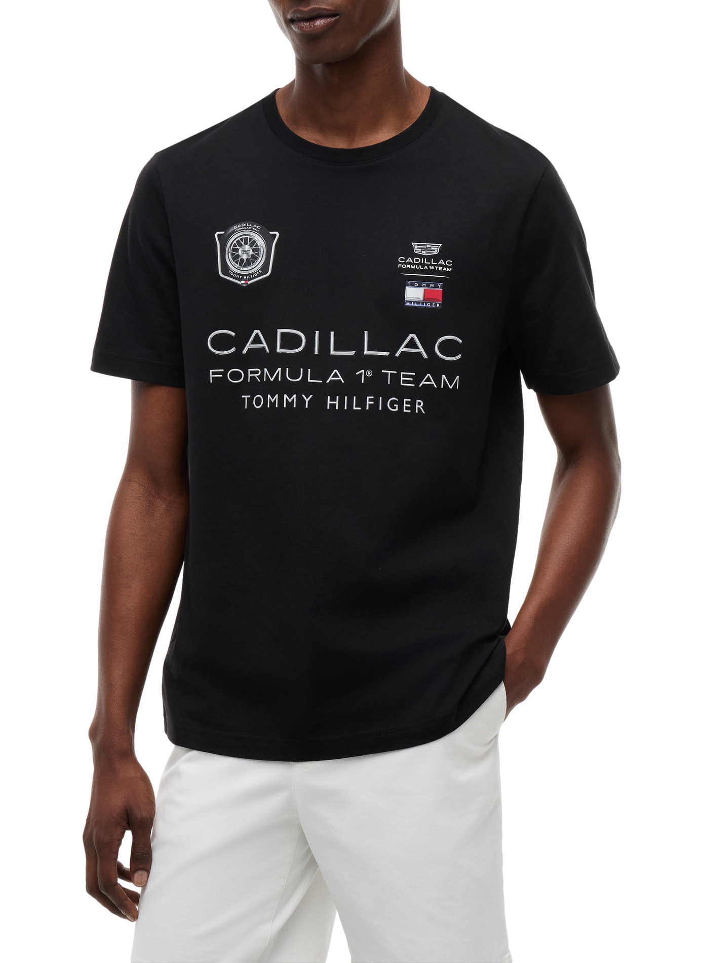 T-shirt Cadillac F1 Team à logo en coton TOMMY HILFIGER Noir
