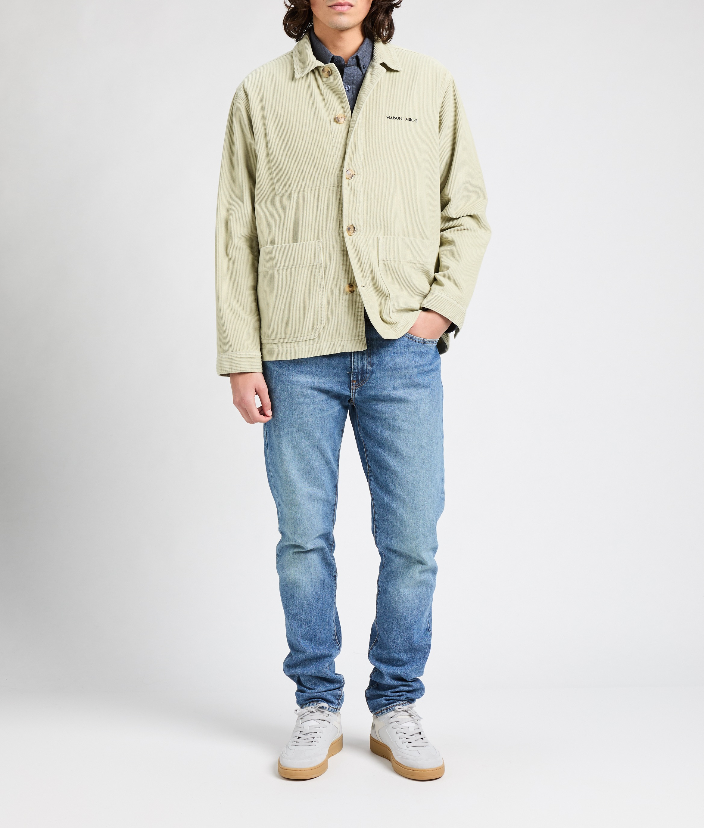 Veste en velours côtelé Sébasto MAISON LABICHE Gris