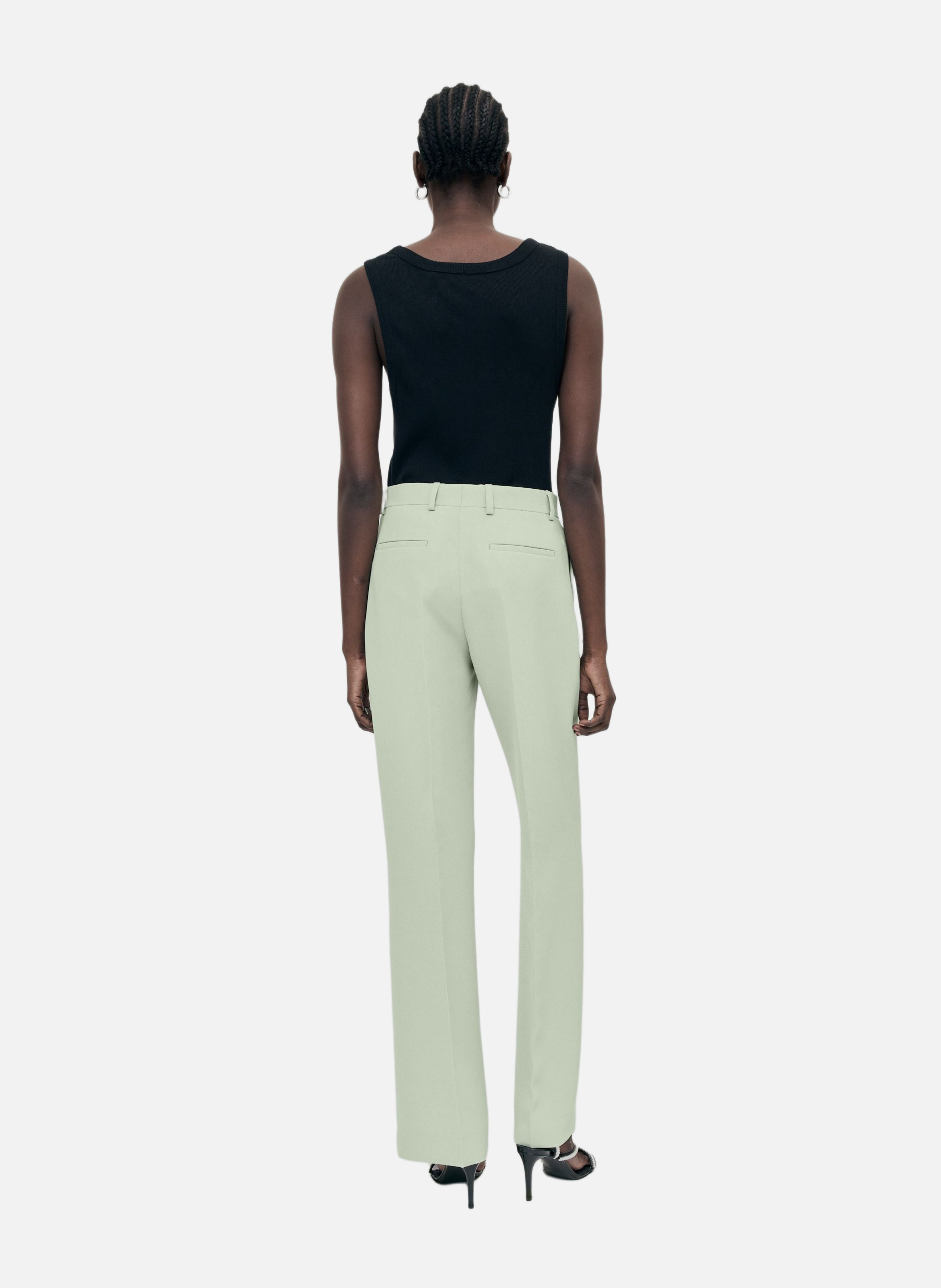 Pantalon de tailleur droit THE KOOPLES Vert