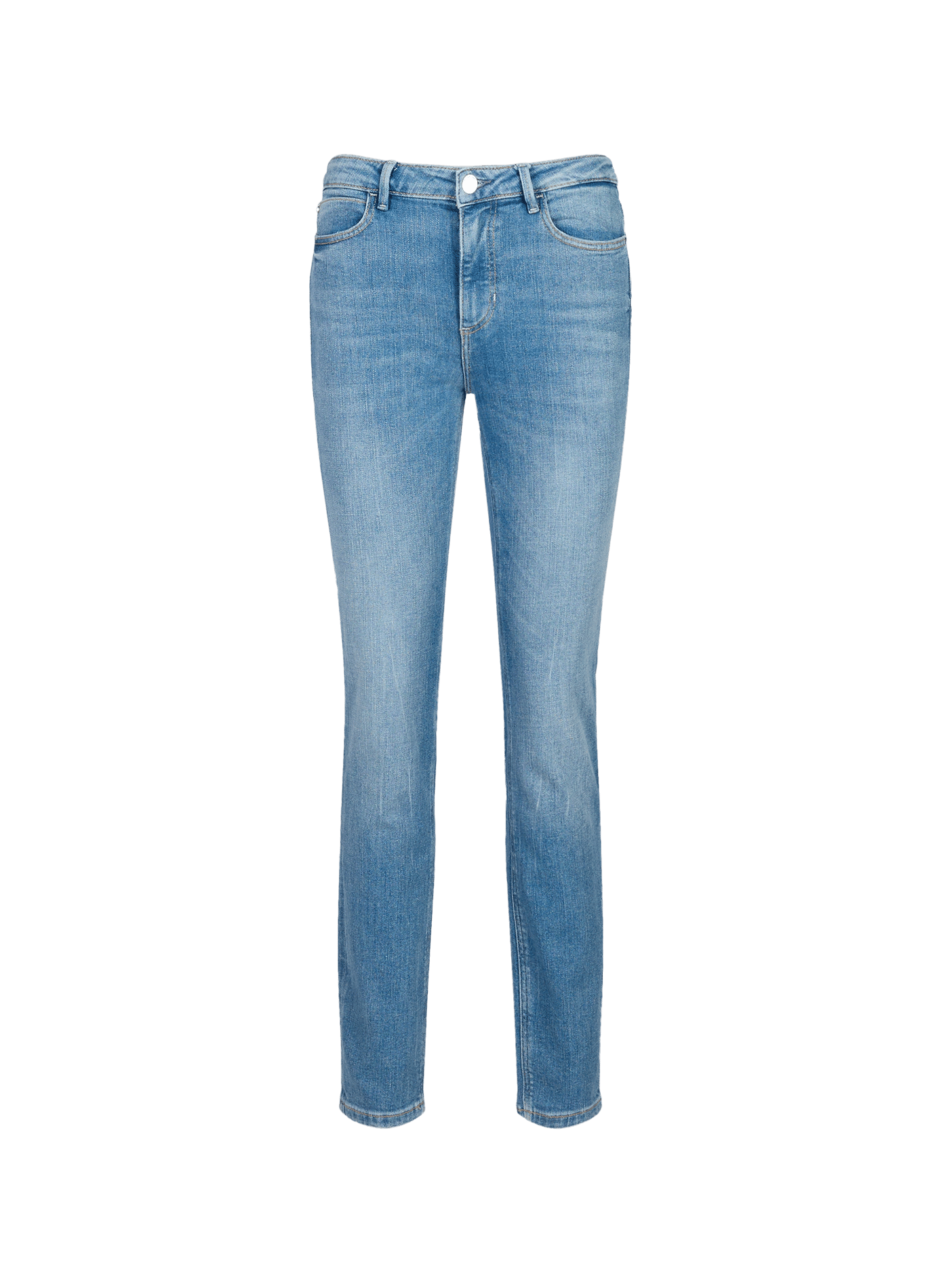 Jean skinny 1981 délavé en coton mélangé GUESS Bleu