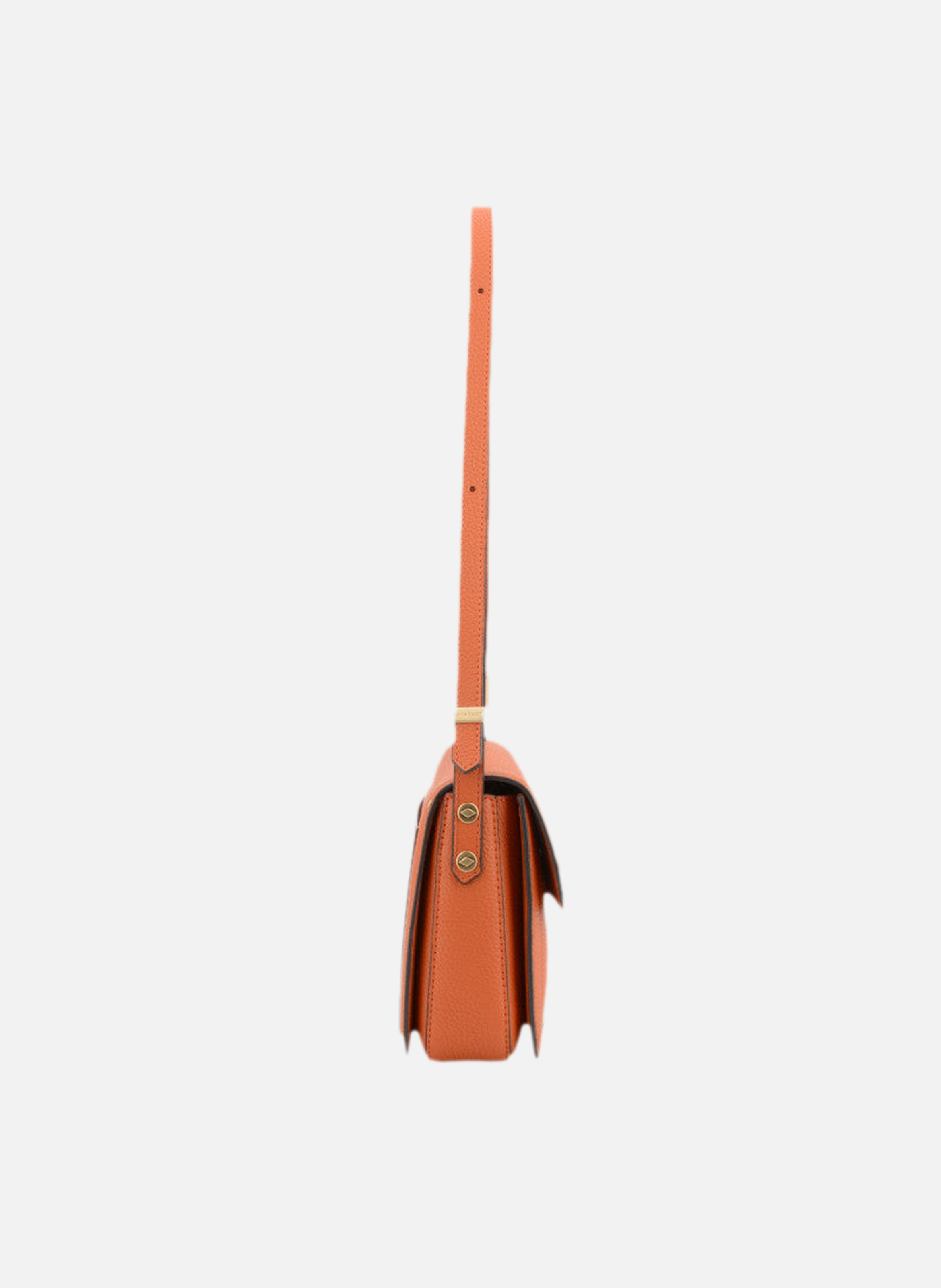 Auteuil | sac porté travers gm en cuir de vachette POURCHET Orange