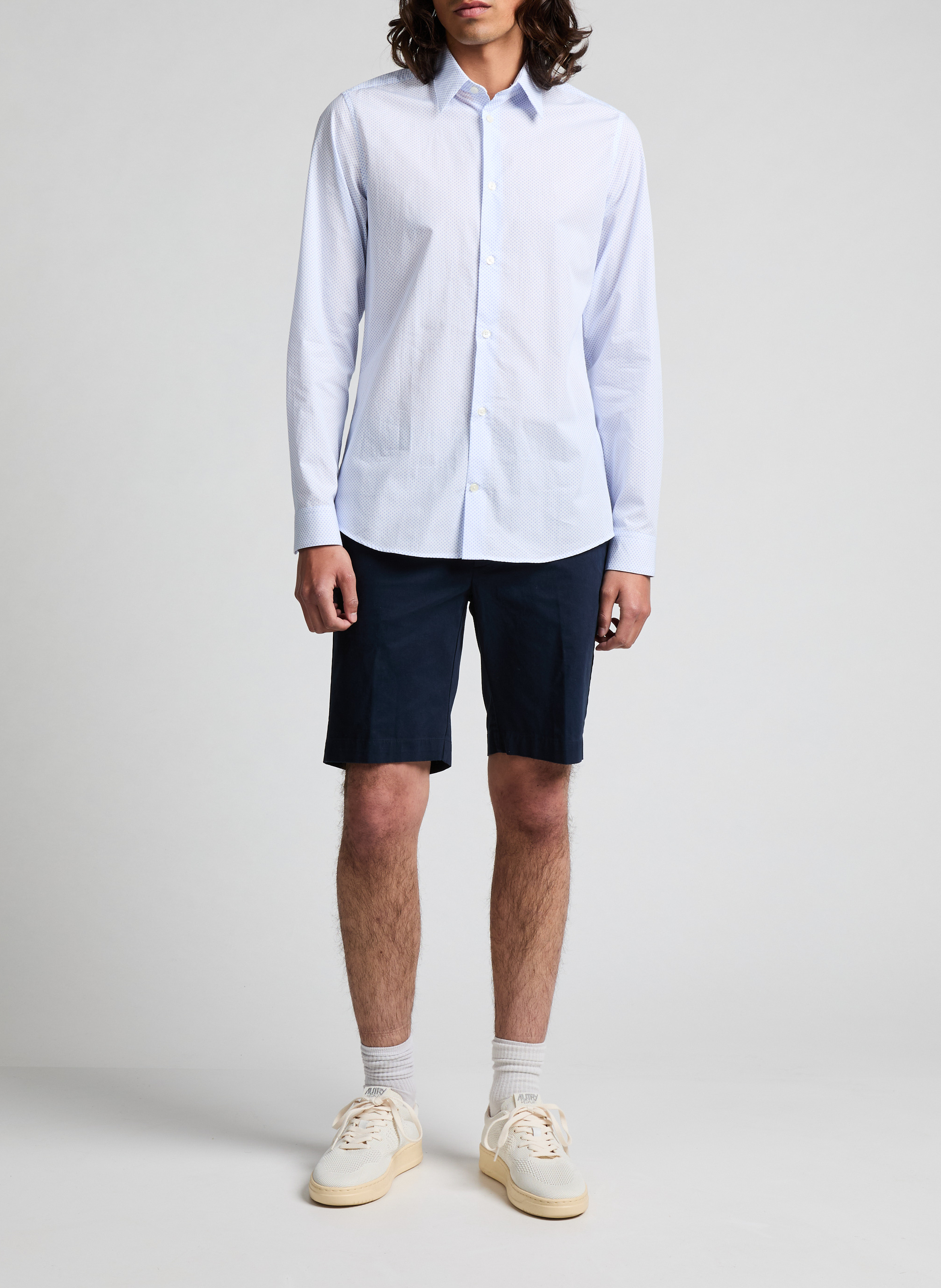 Chemise à motif en coton AU PRINTEMPS PARIS Bleu