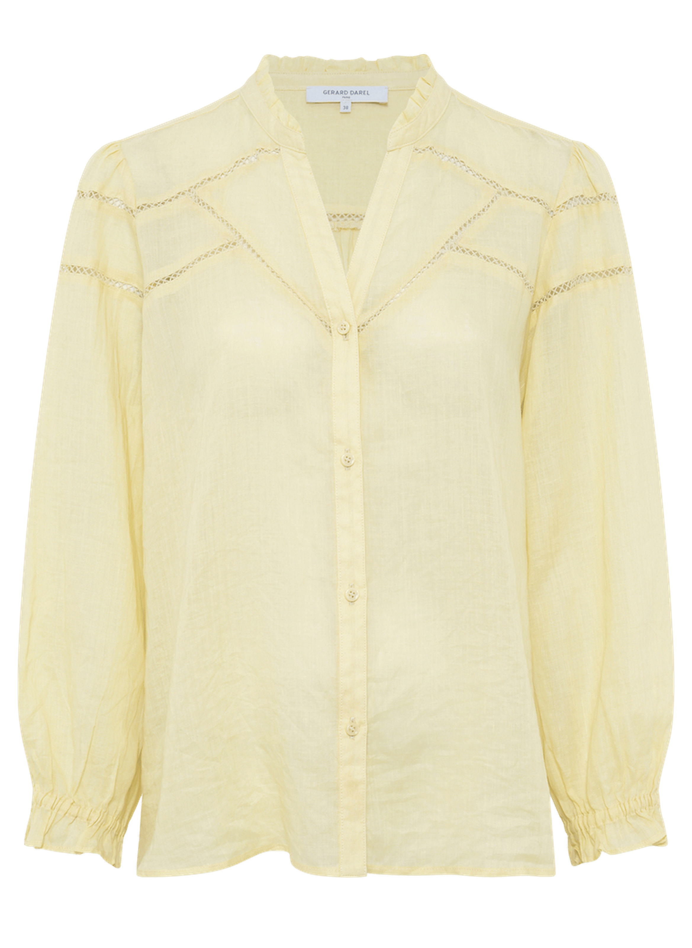 Chemise fine à broderies - cristel GERARD DAREL Jaune