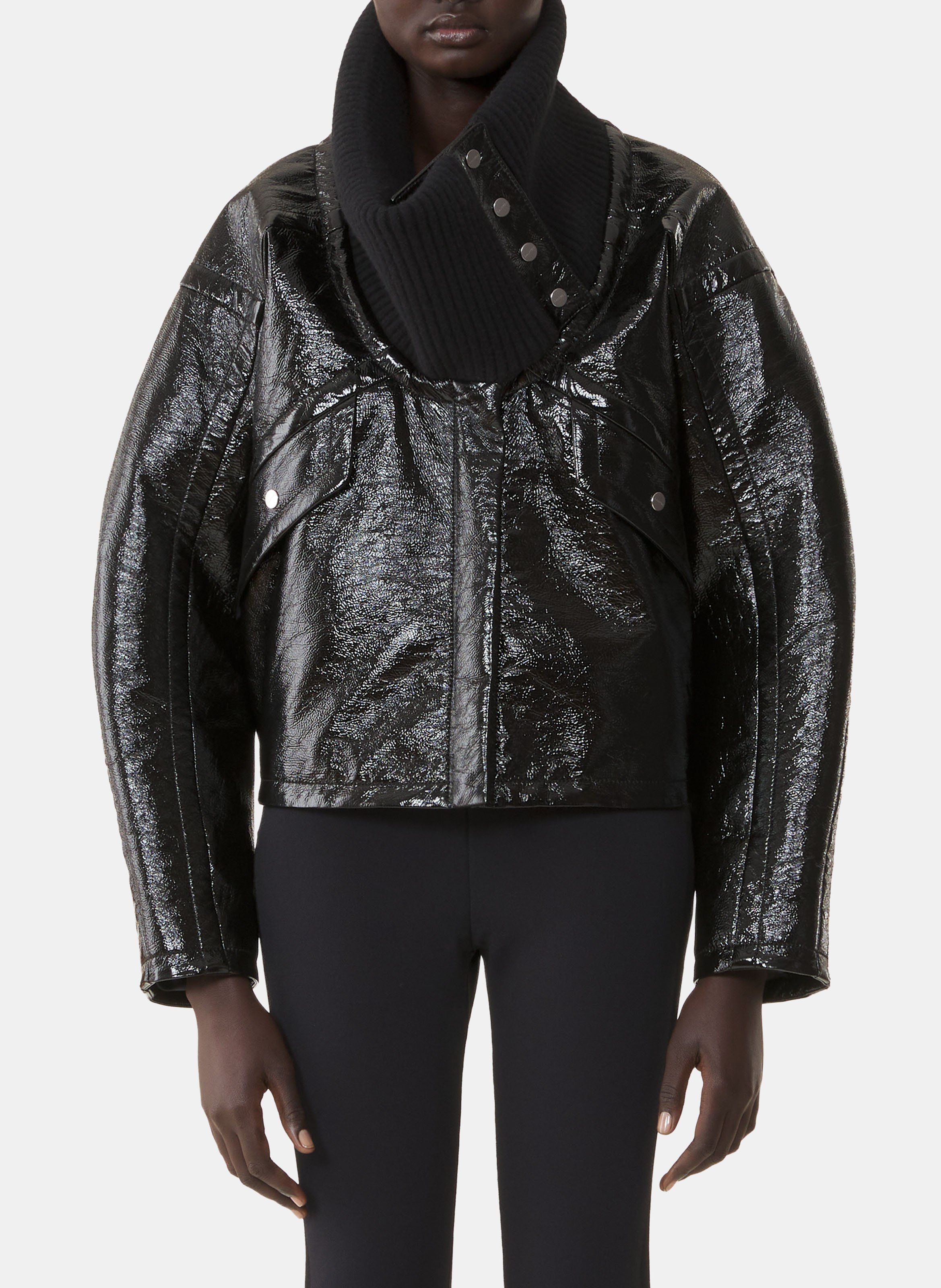 Manteau court en vinyle LANVIN Noir