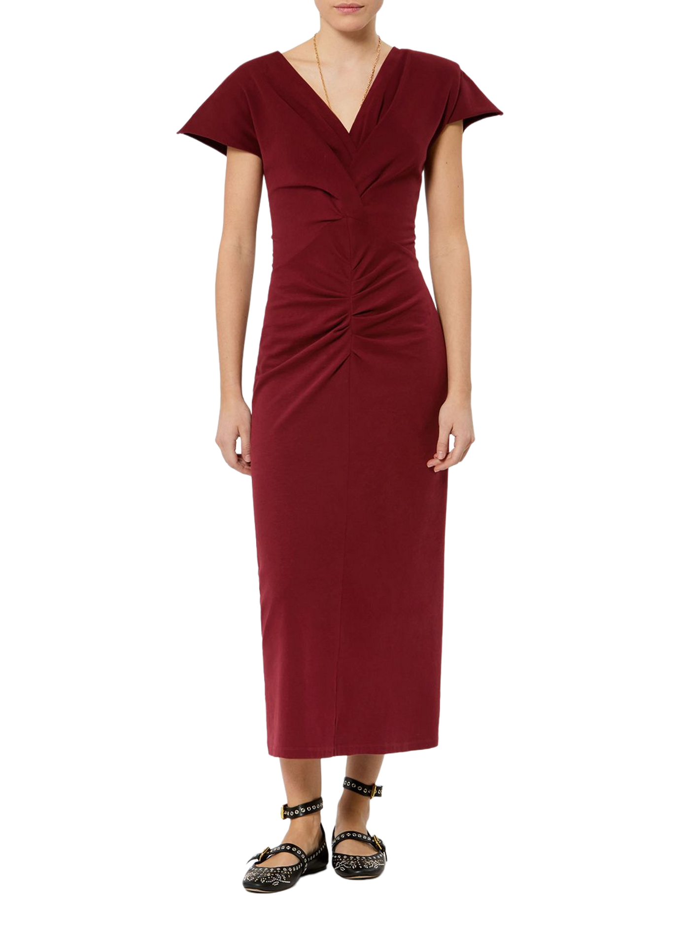Langes Wickelkleid Nadra aus Baumwolle ISABEL MARANT Rot