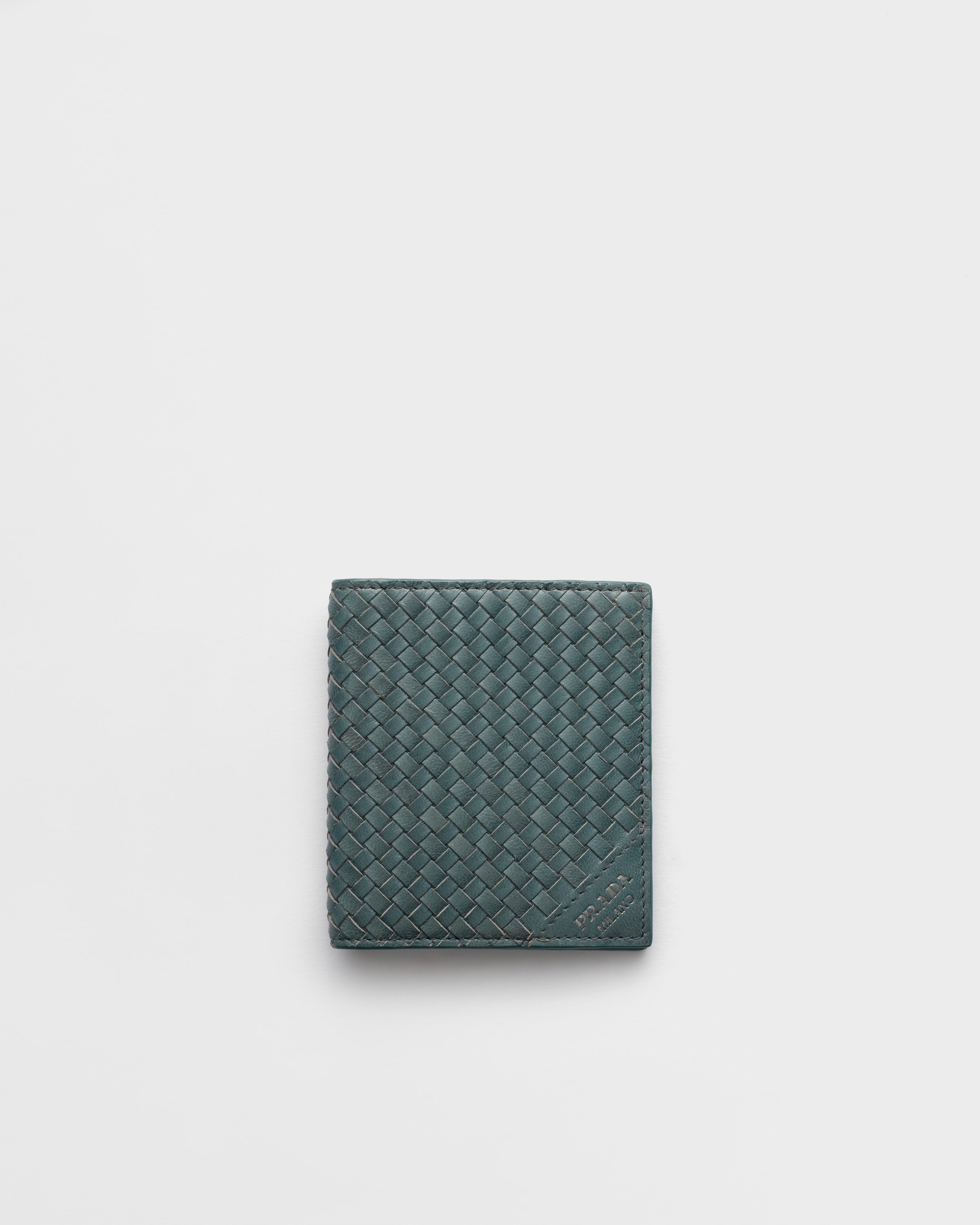 Portefeuille en cuir PRADA Bleu